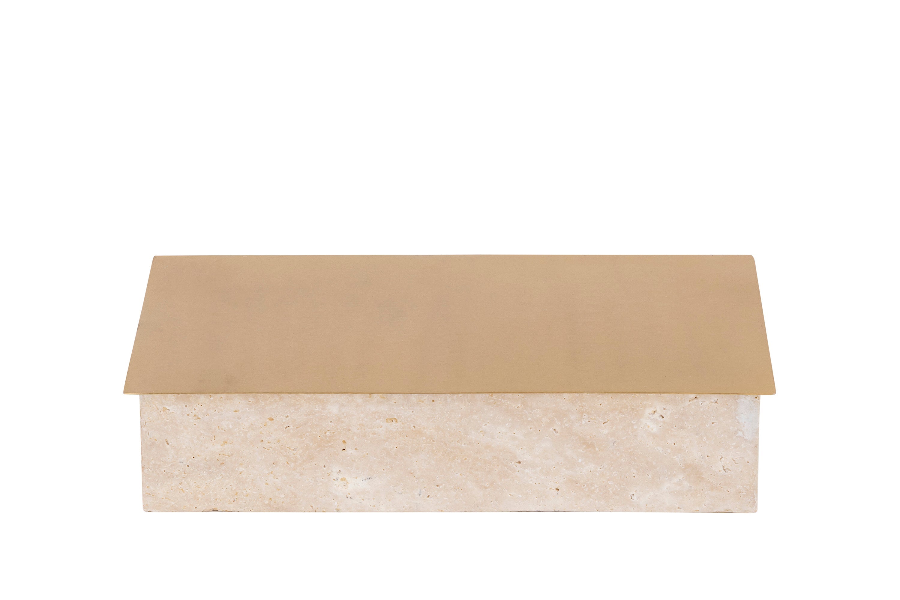 Asas Rect metal dish with marble base