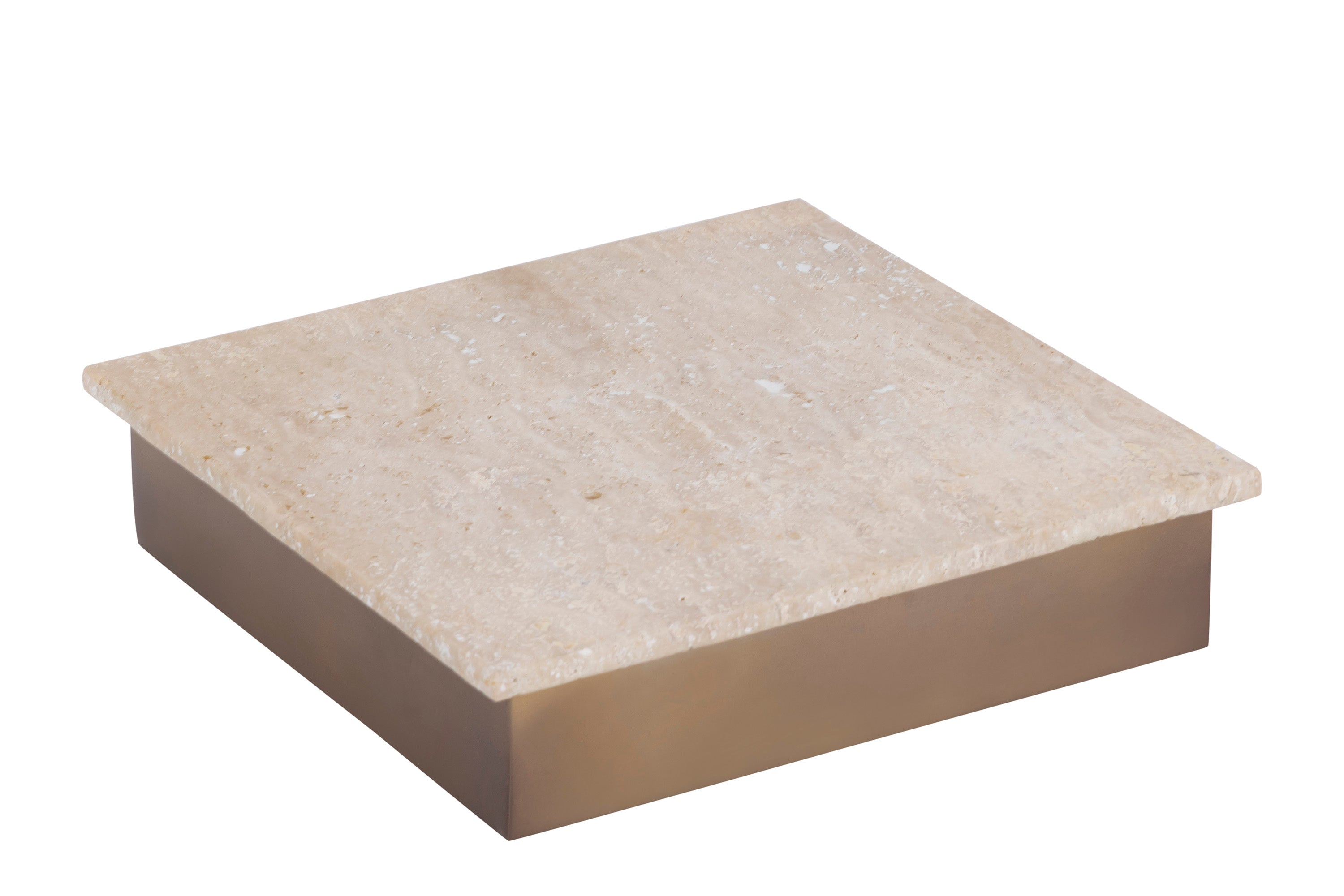 Asas SQ marble dish with metal base