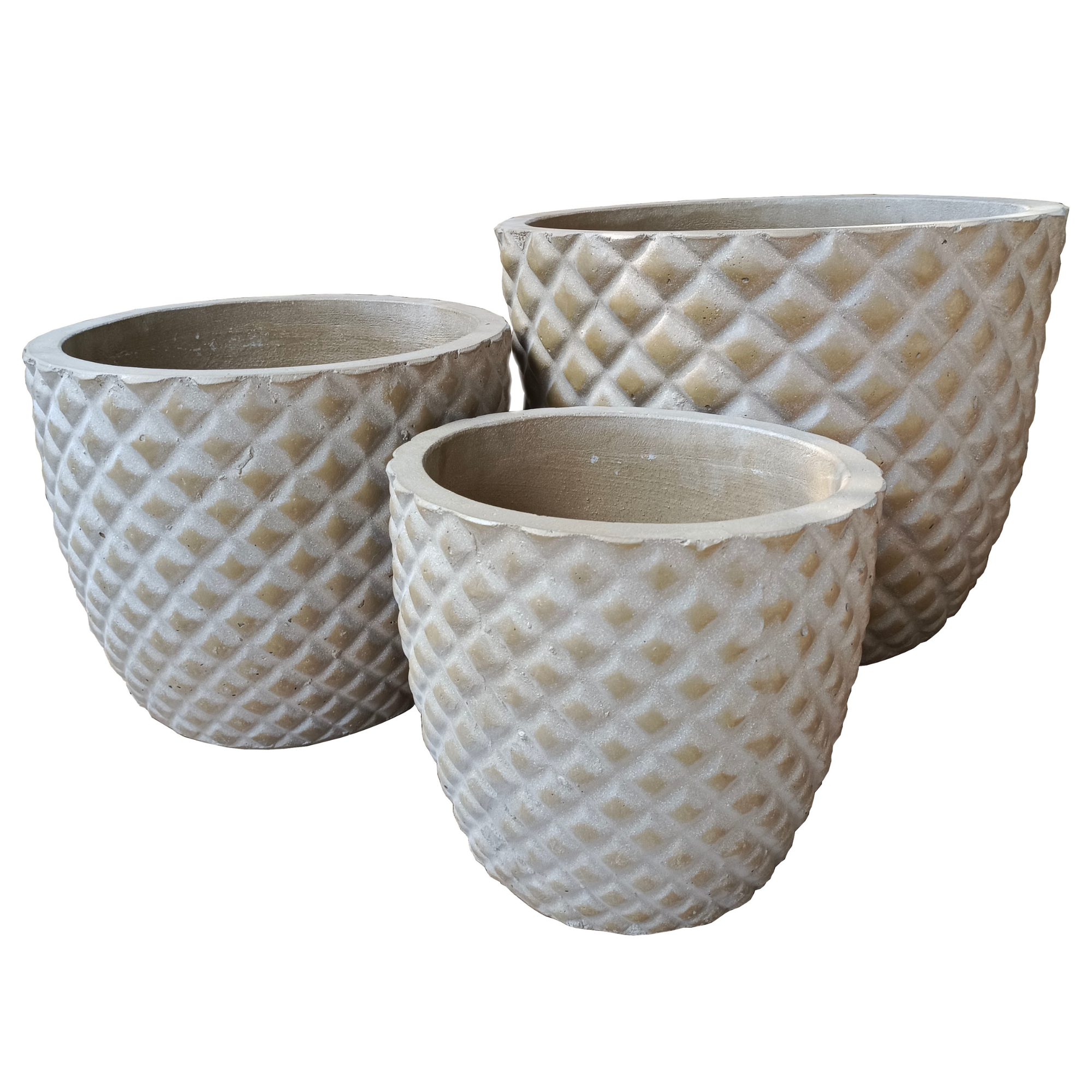 Beige Wash Indoor/Outdoor Plant Pot By Roots30W*30D*26H.