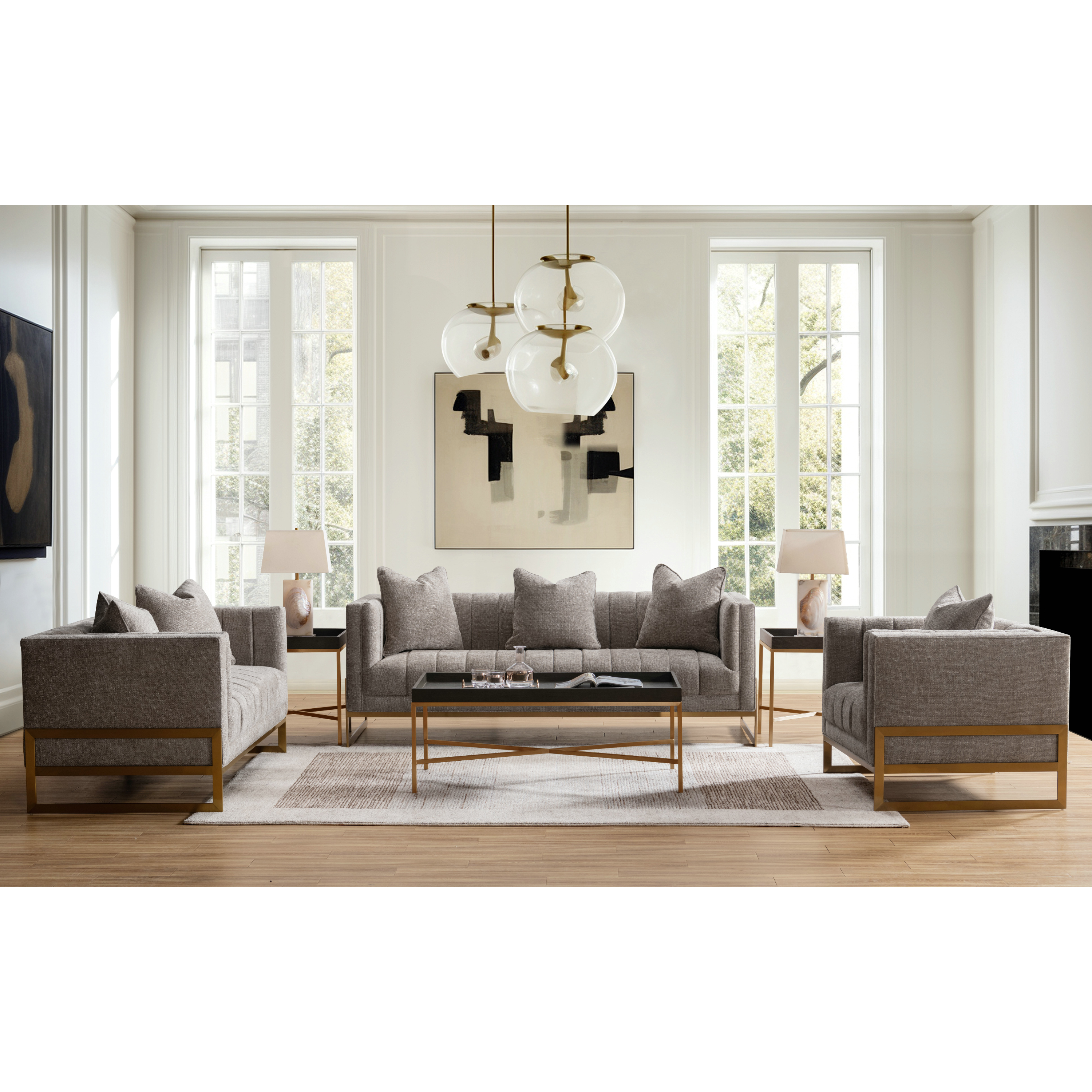 Francisco Brown Loveseat W152