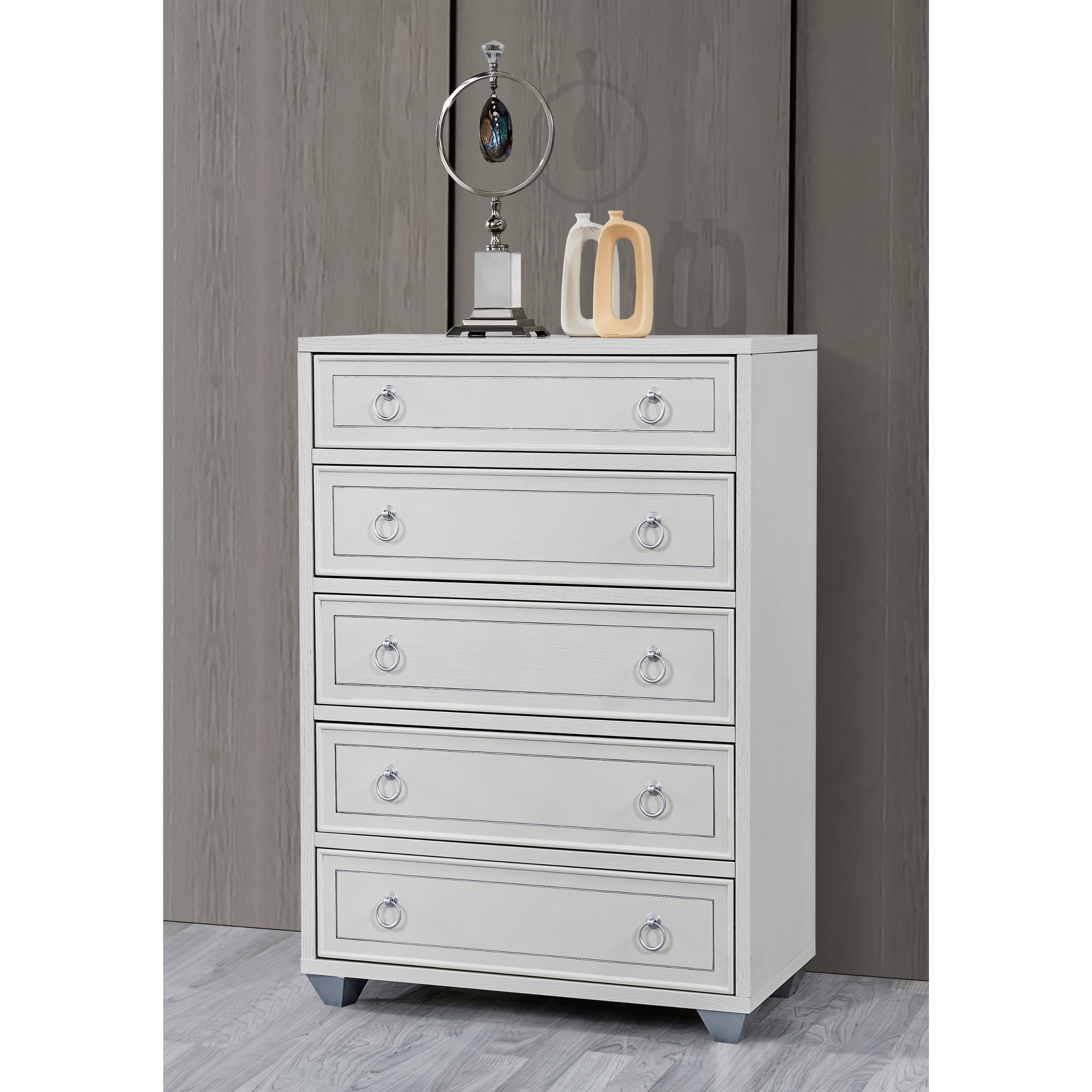 Off-White Feather Bedroom Set With 2 Free Lamp Gift