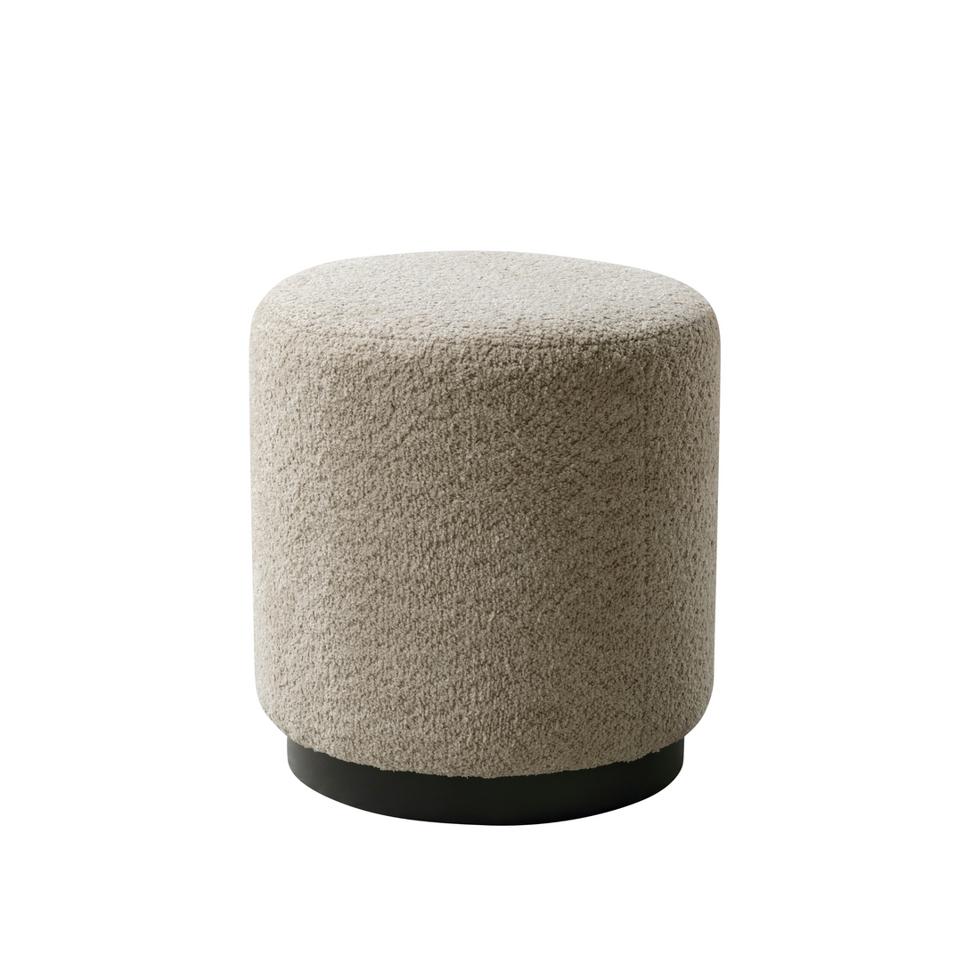 Cream Boucle Ottoman W40Xh45Cm