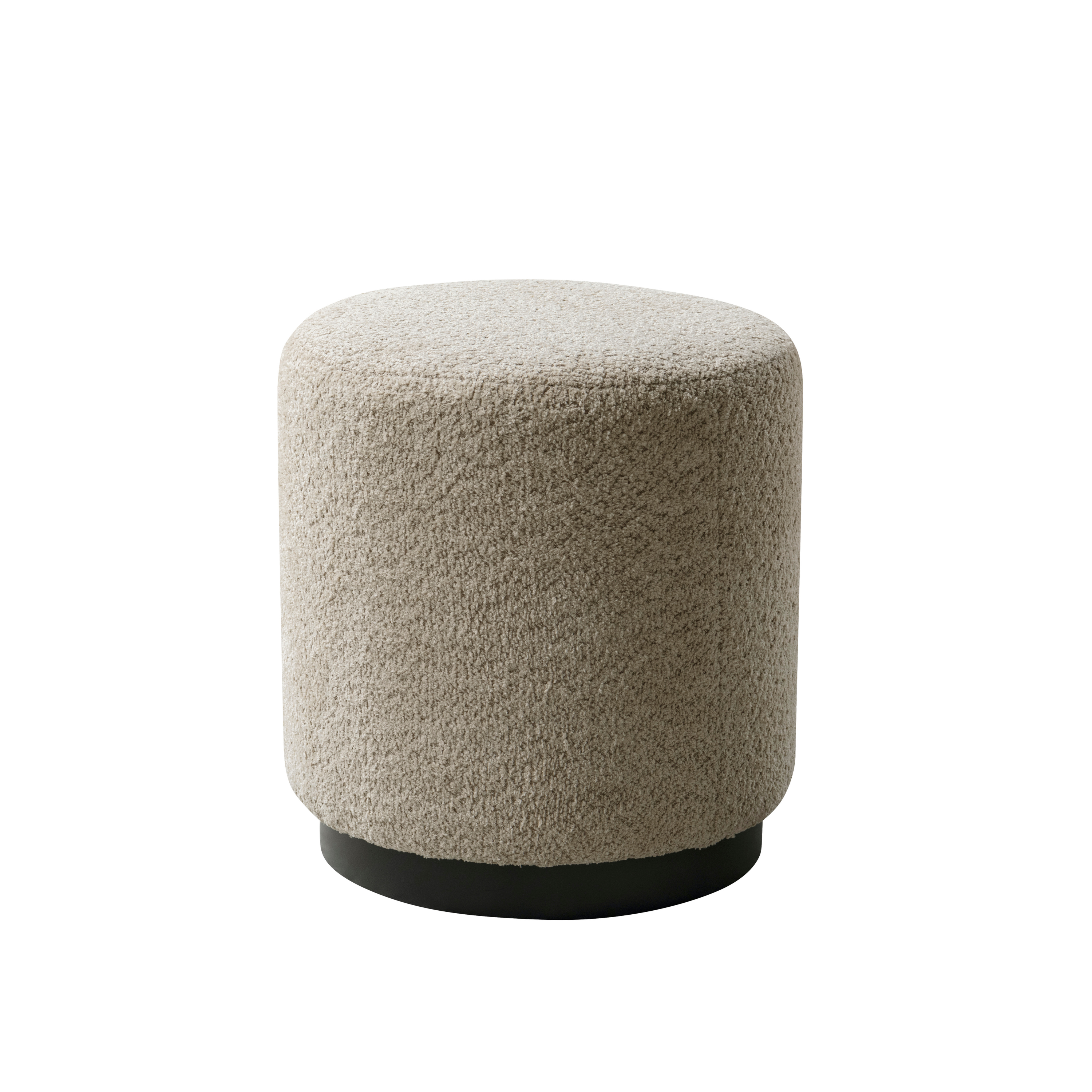 Cream Boucle Ottoman W40Xh45Cm