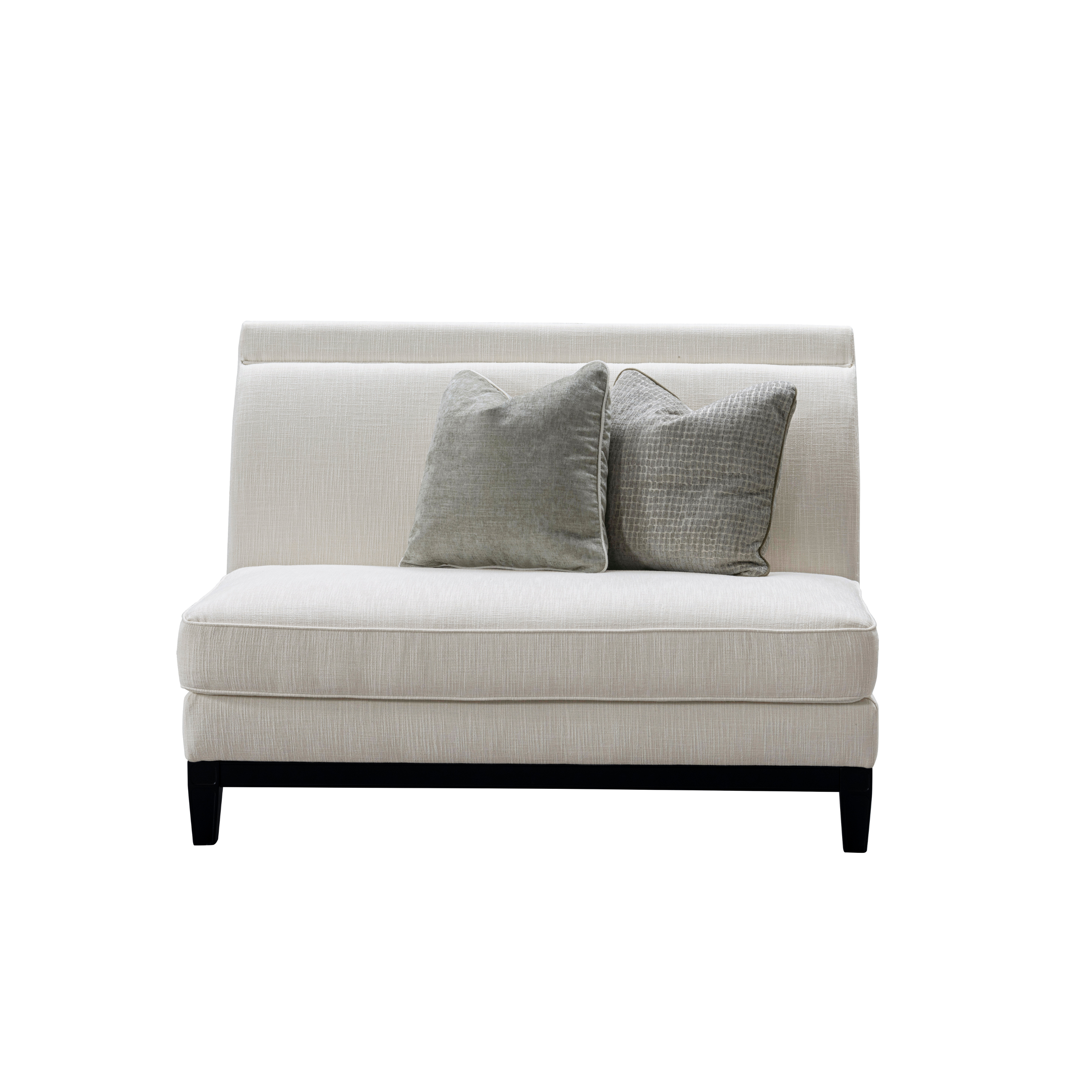 Romanian Key Beige Sectional Armless 2 seater