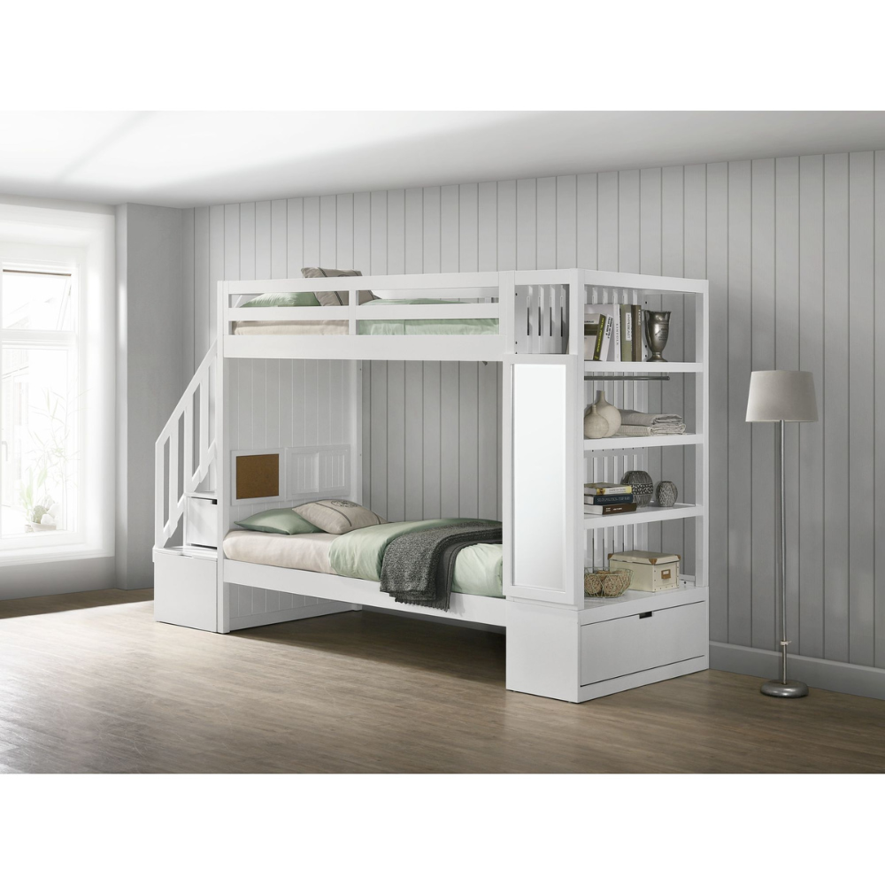 Brian Twin Over Twin Bunk Bed In White (6630958301280)