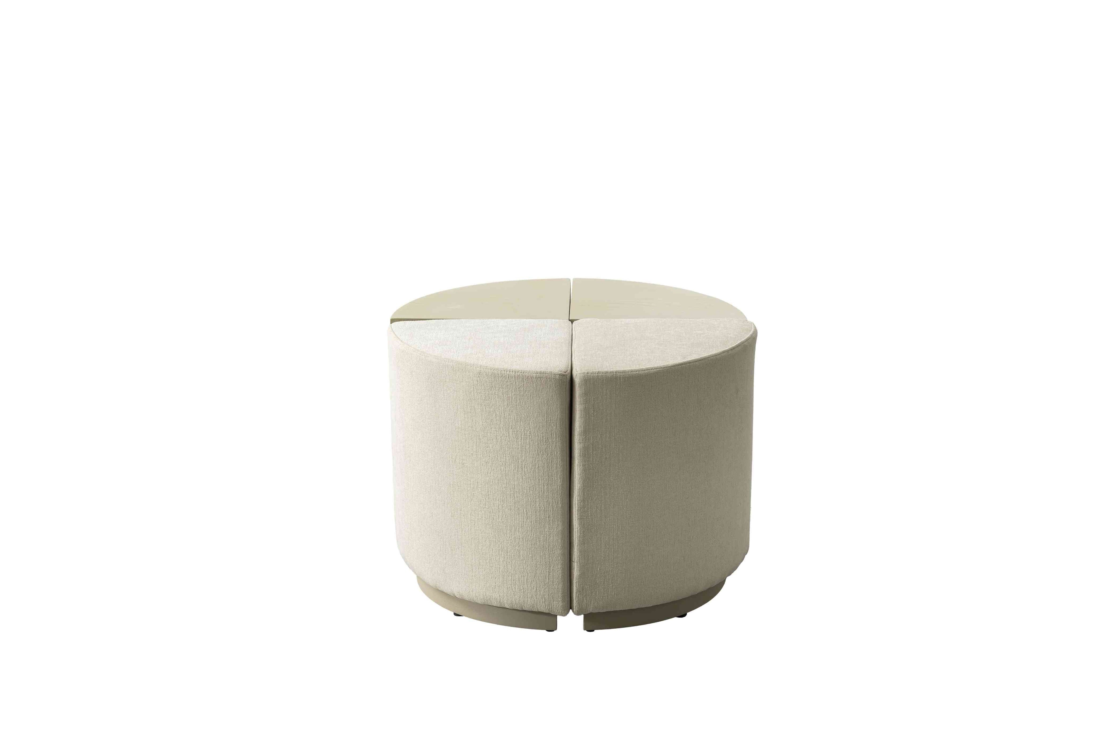 Raghad&Aseel Modular Wooden 1/4 Sector Ottoman