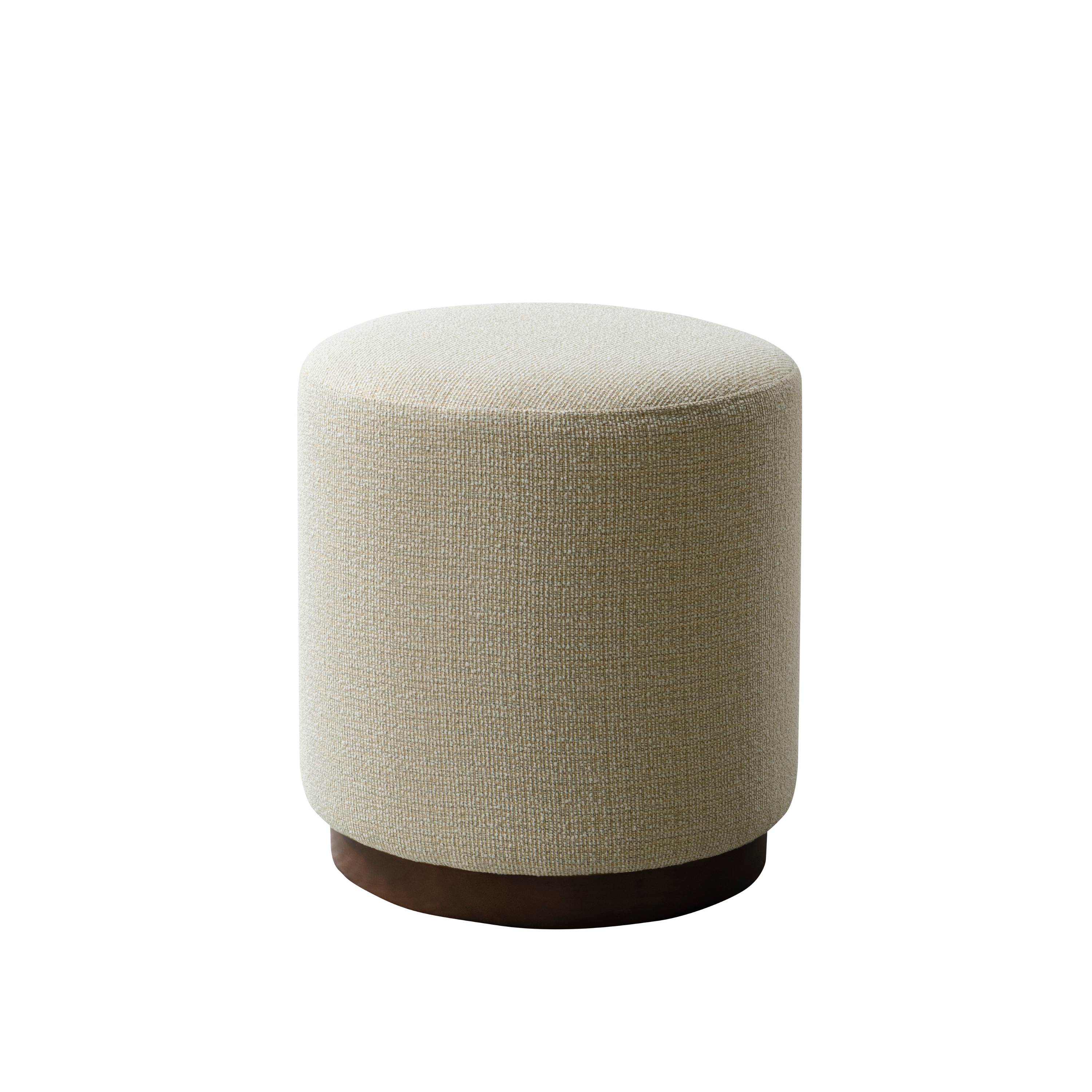 Cream Boucle Ottoman W40Xh45Cm