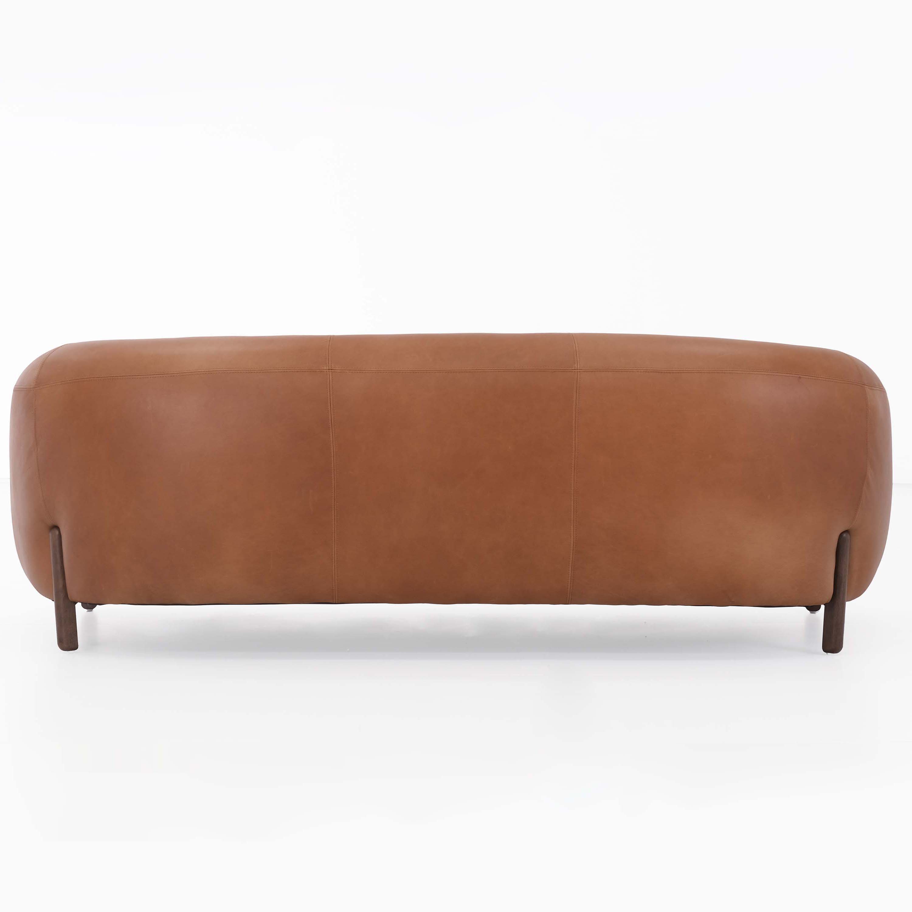 Grace Brown Leather Sofa (220Cm)