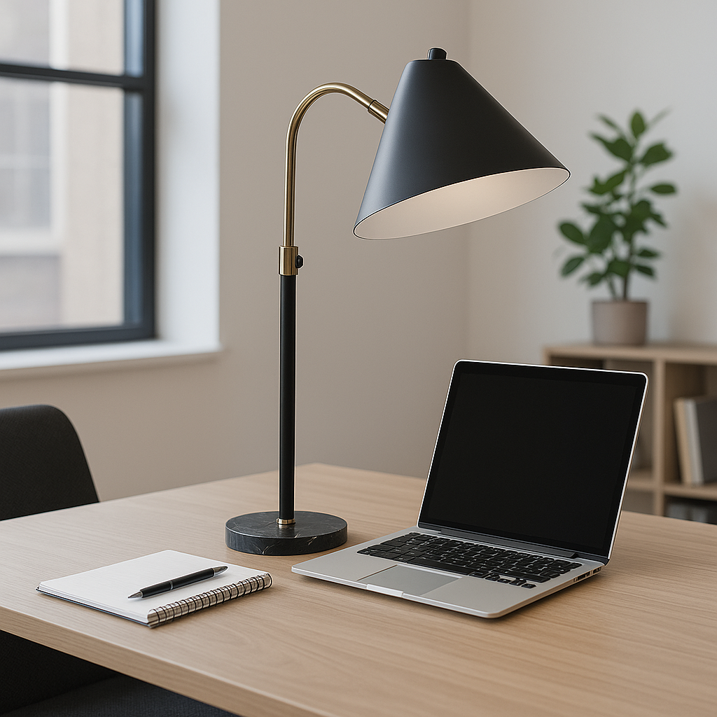 Office Lamp, with black marble base