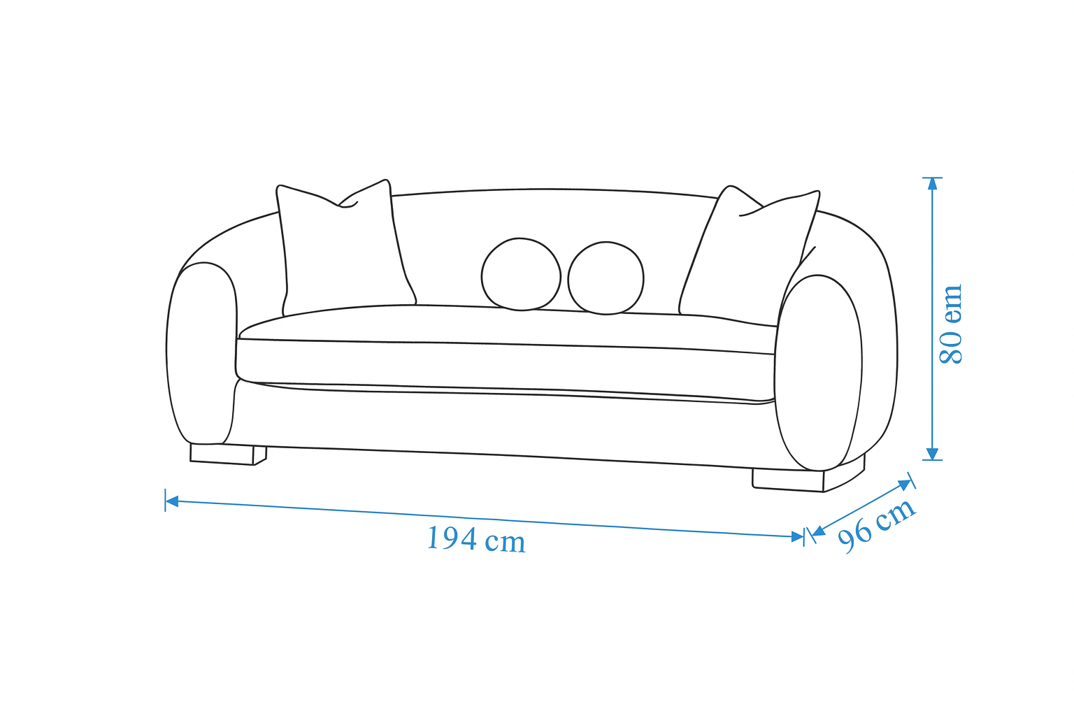 Bouclé Loveseat (194cm)