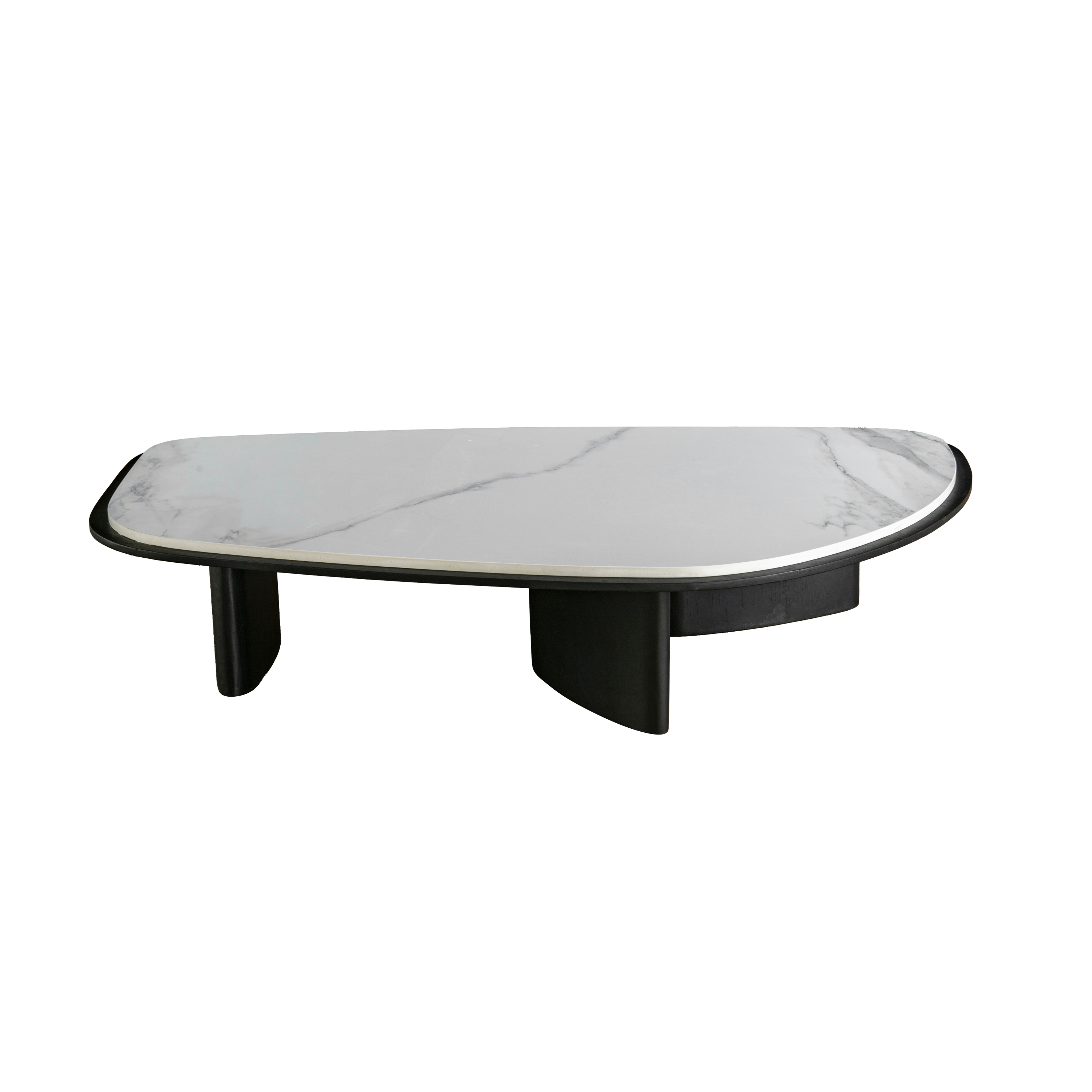 Leaner Black & White Left Side Coffee Table W140