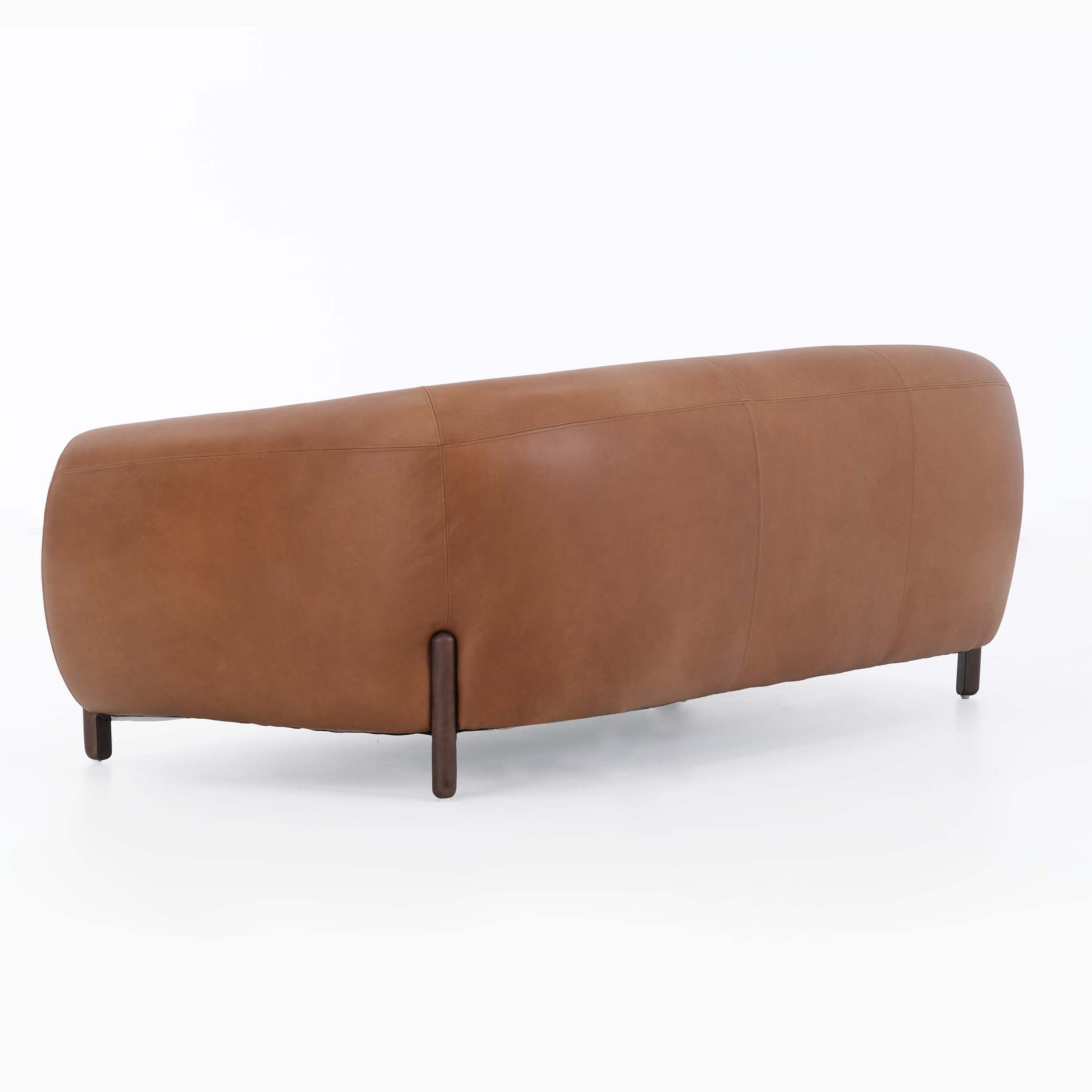 Grace Brown Leather Sofa (220Cm)
