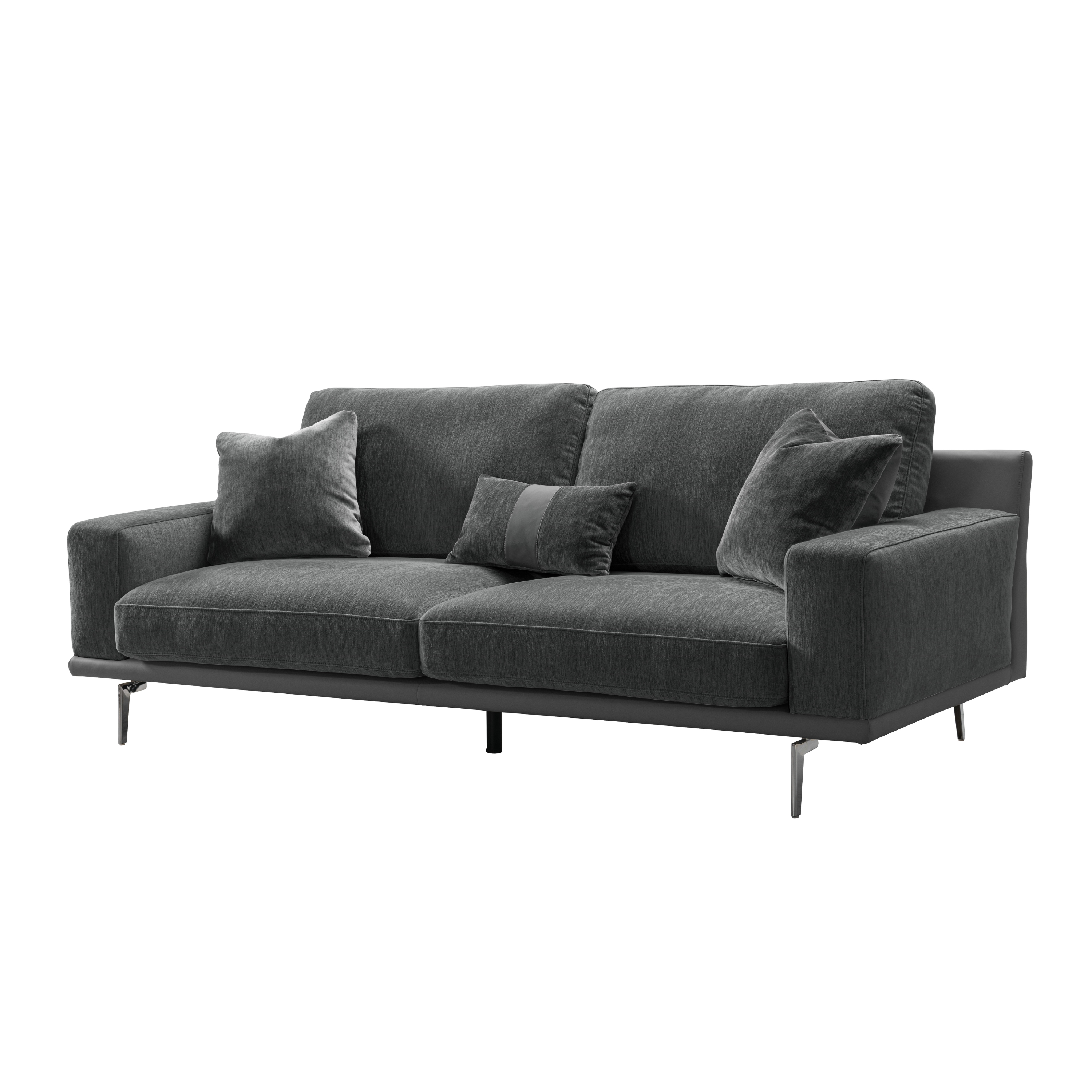 Whisper Soft Black Sofa W230
