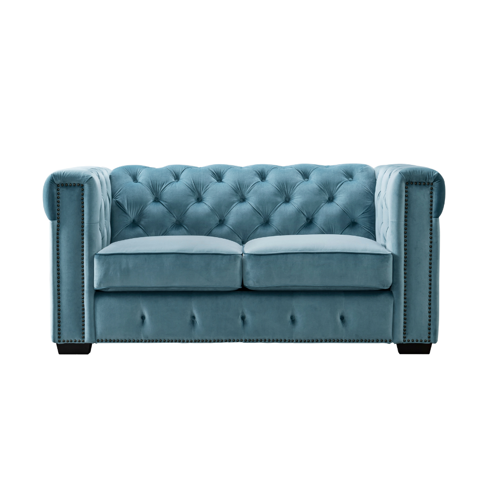 Elzaro Blue Loveseat