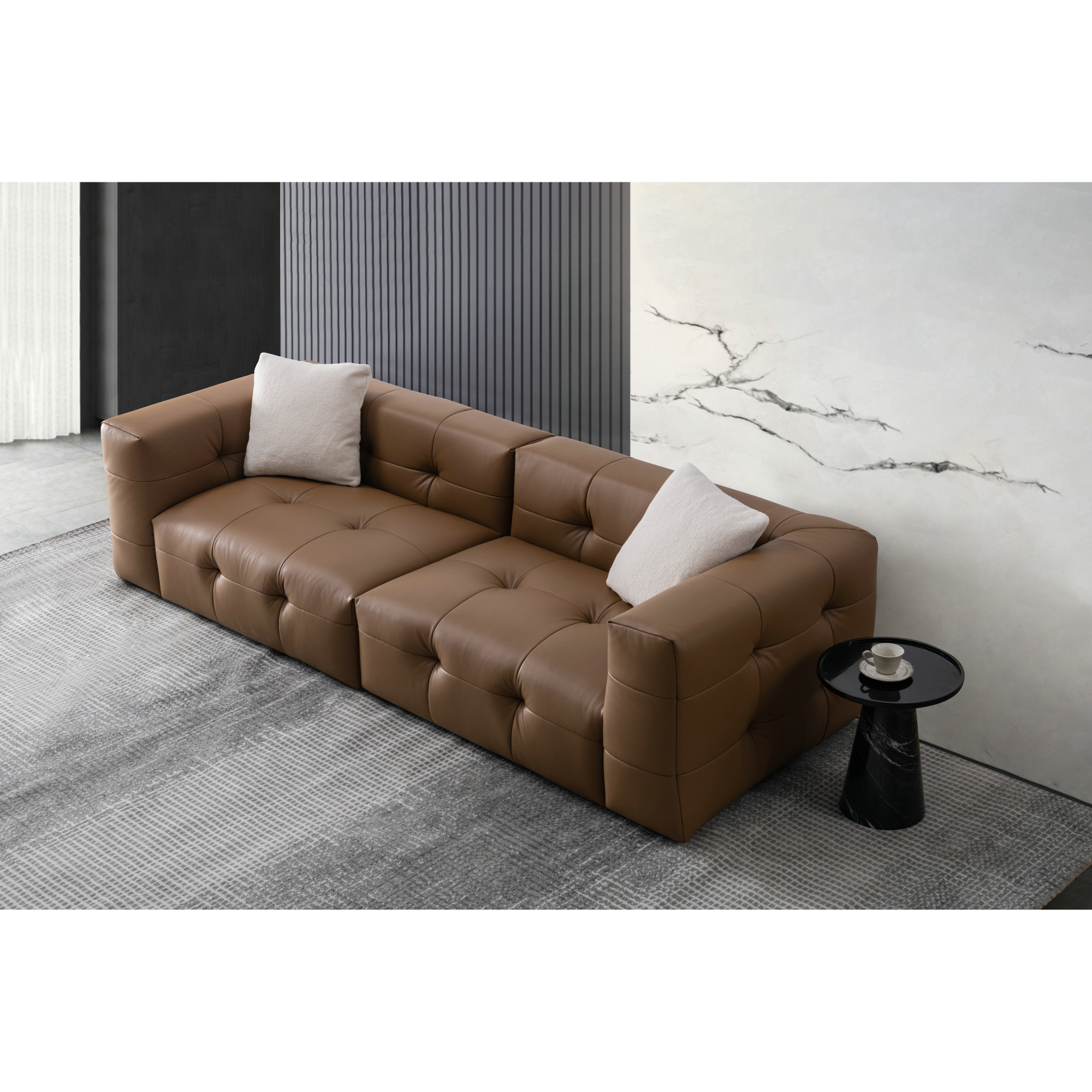 Marshy leather 4 seater sofa (268cm)