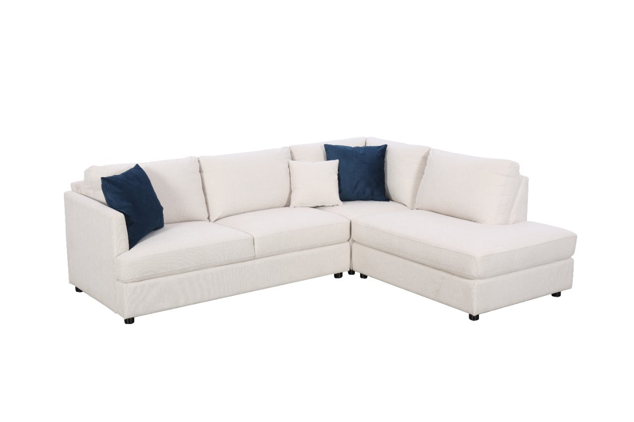 Blue Pearl Cream Sectional (6635671060576)