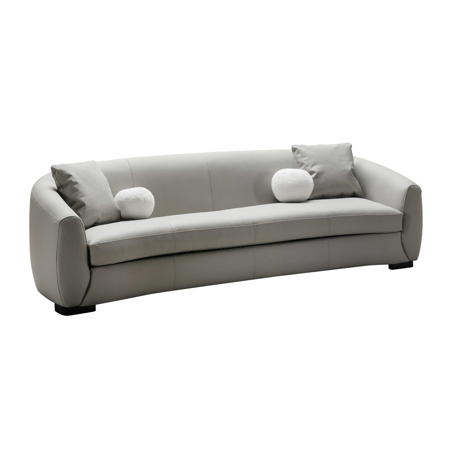 Boucle brown leather 5 seater sofa