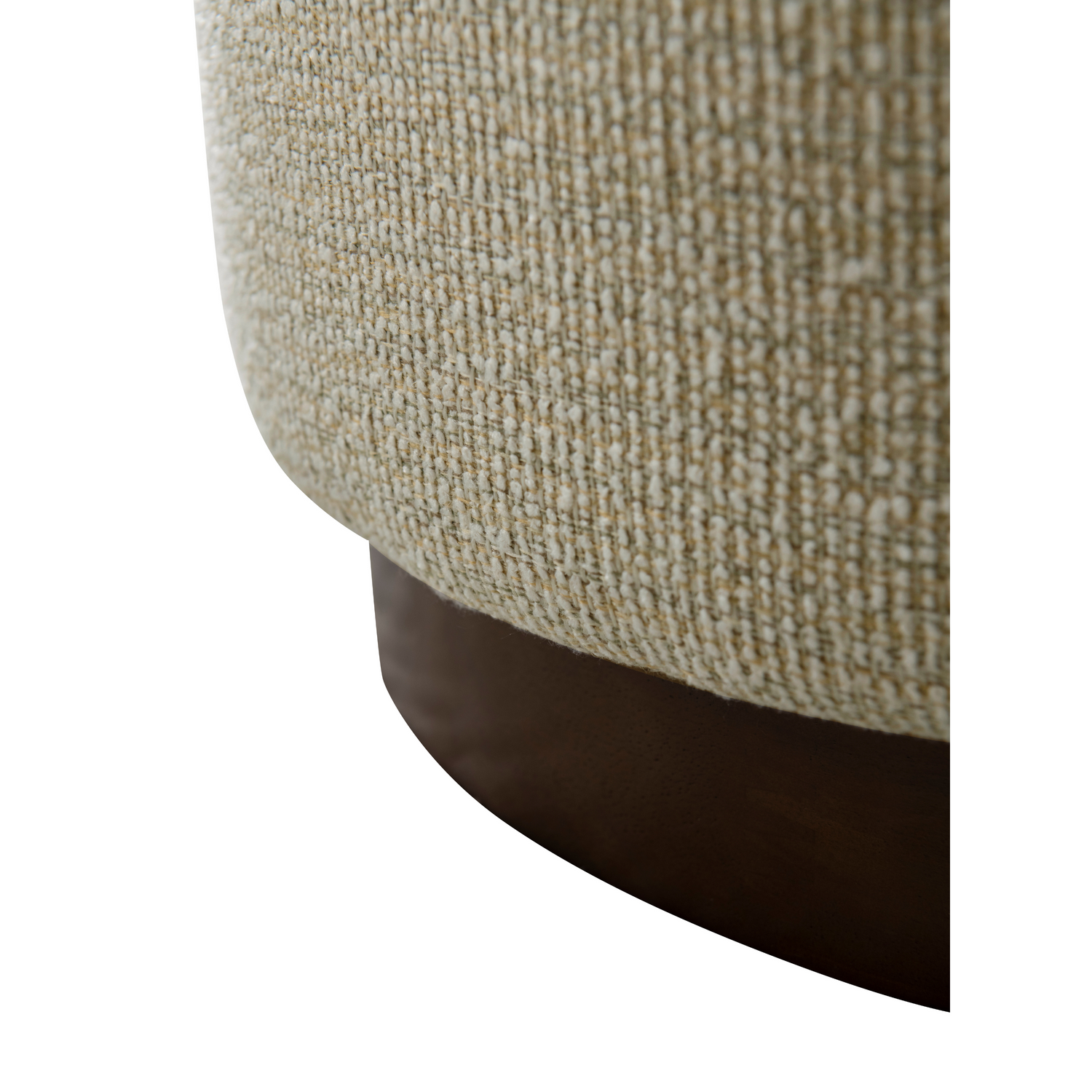 Cream Boucle Ottoman W40Xh45Cm