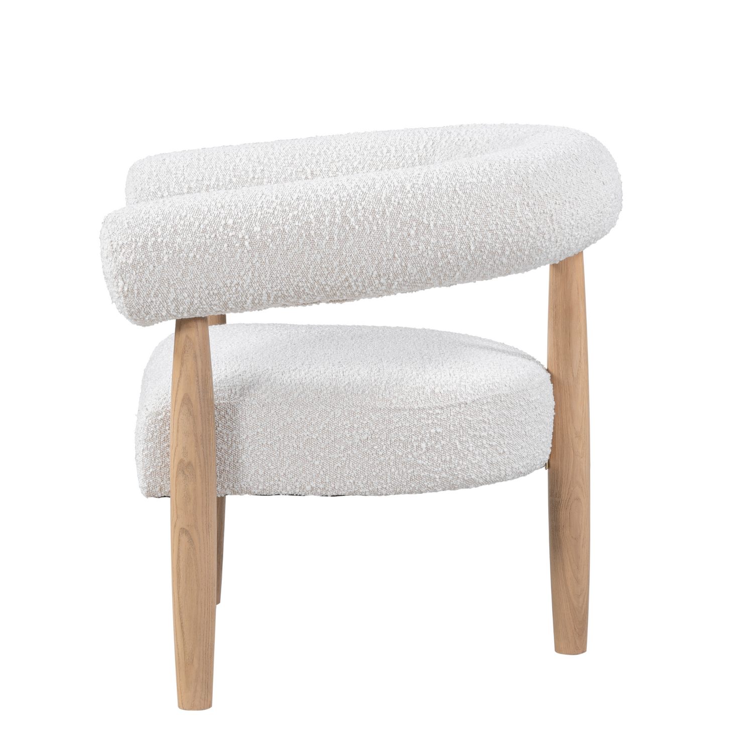 Snow Linen Beige Accent Chair