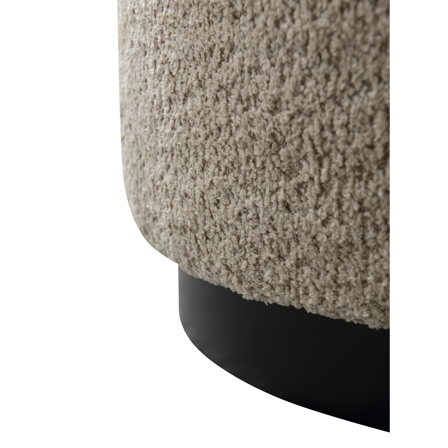 Cream Boucle Ottoman W40Xh45Cm