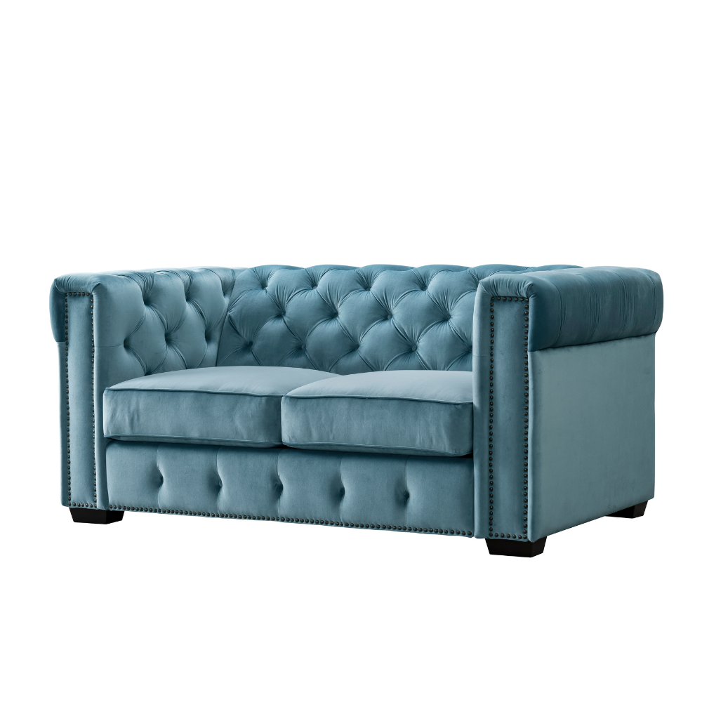 Elzaro Blue Loveseat