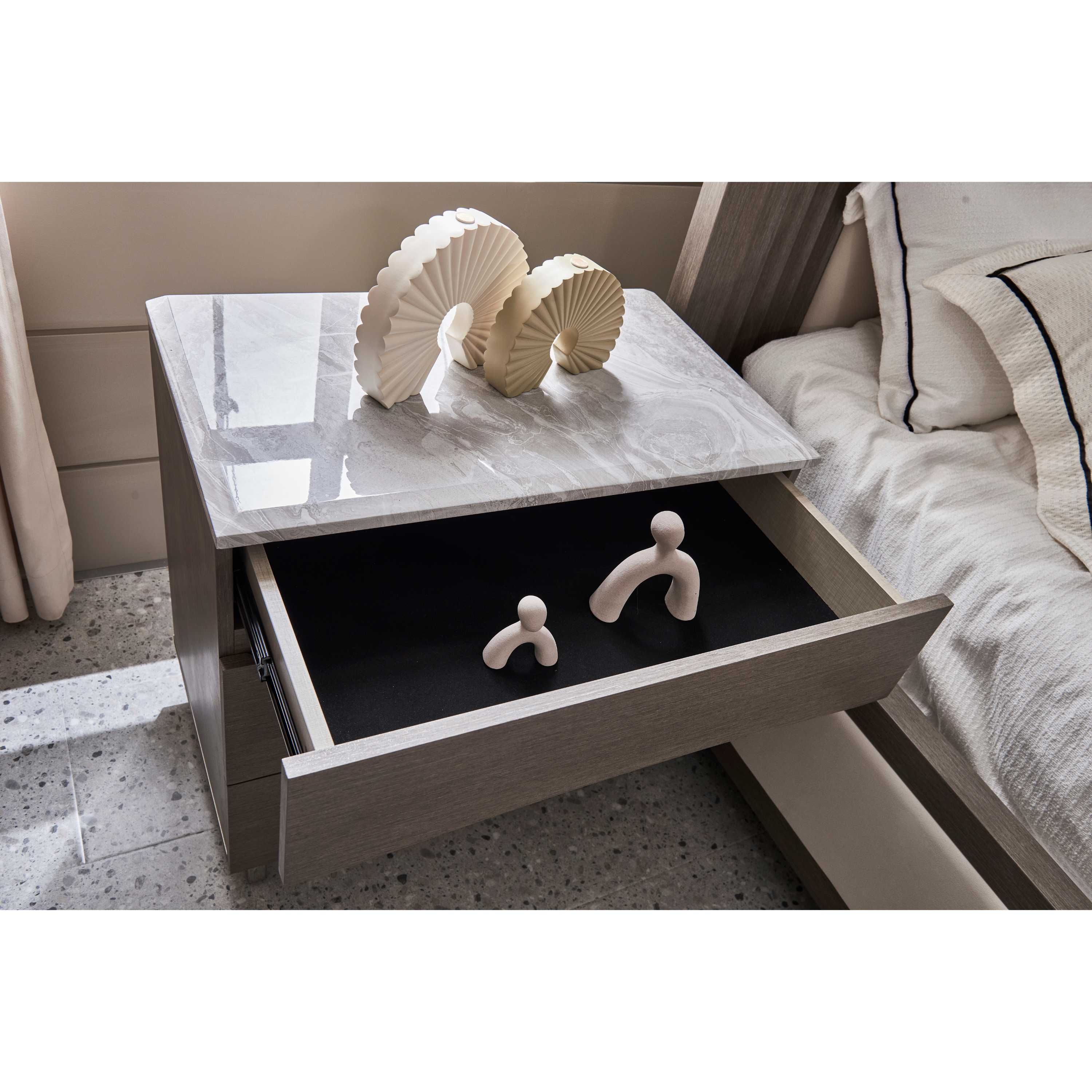 Ebony Dark Gray King Set