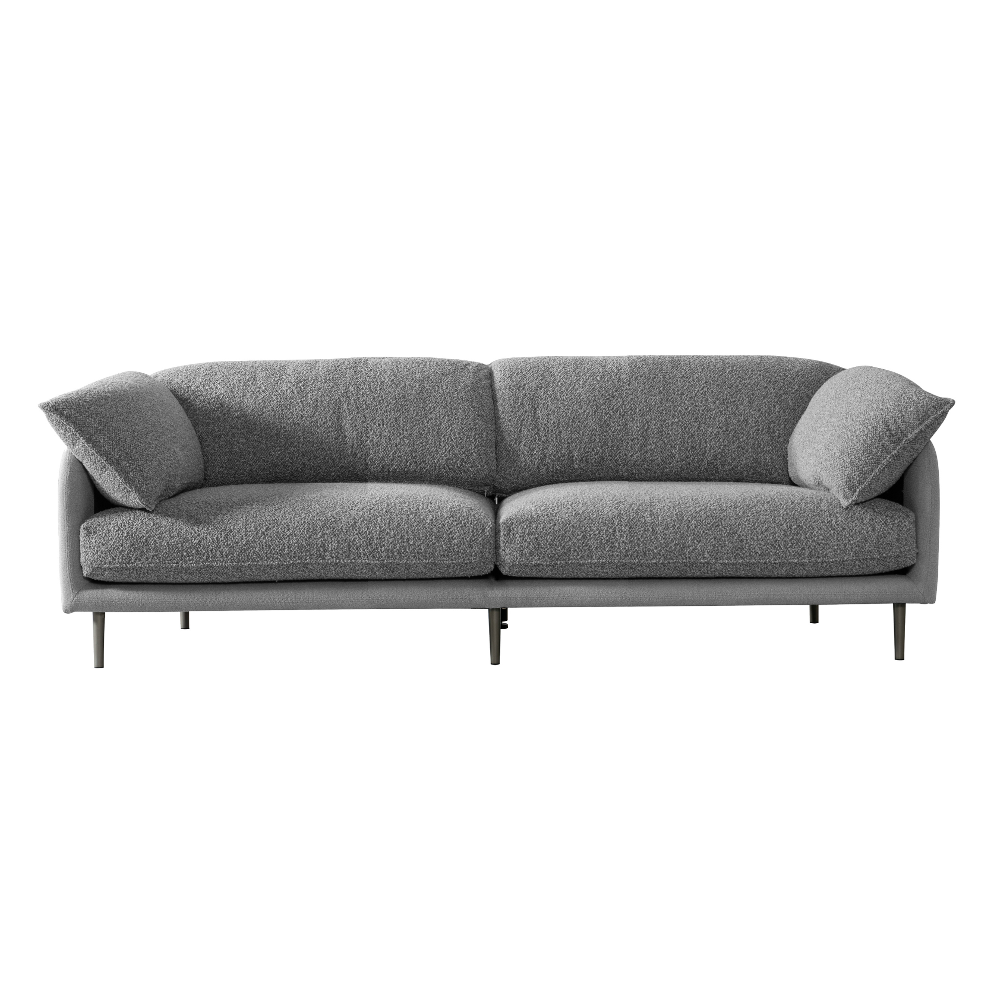 Ahad Grey Boucle Sofa (226cm)