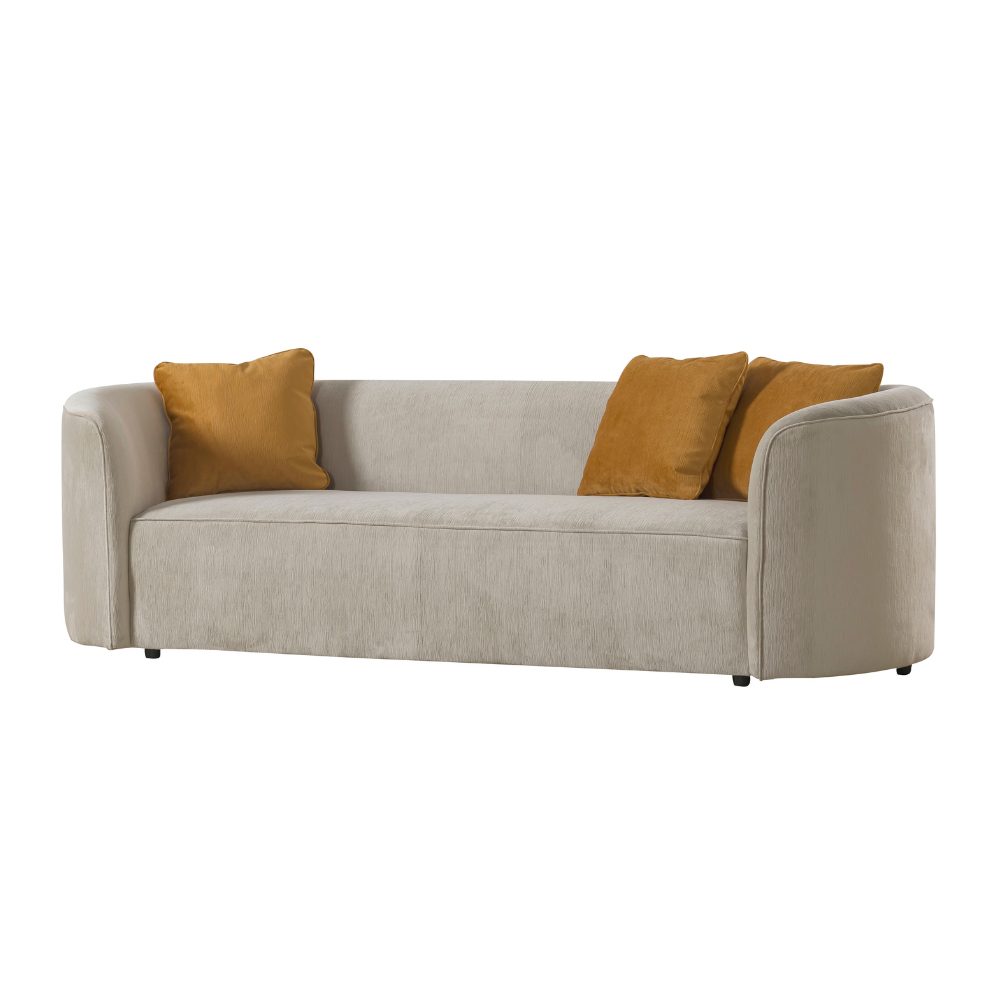 Dana Beige Mustard 4 Seater Sofa (287cm)