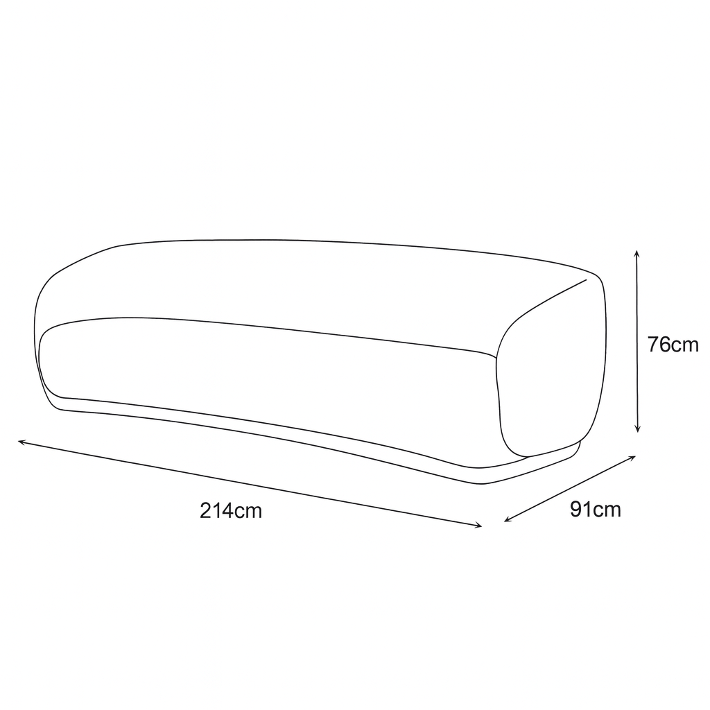 Boho Boucle Sofa (214/240/275cm)