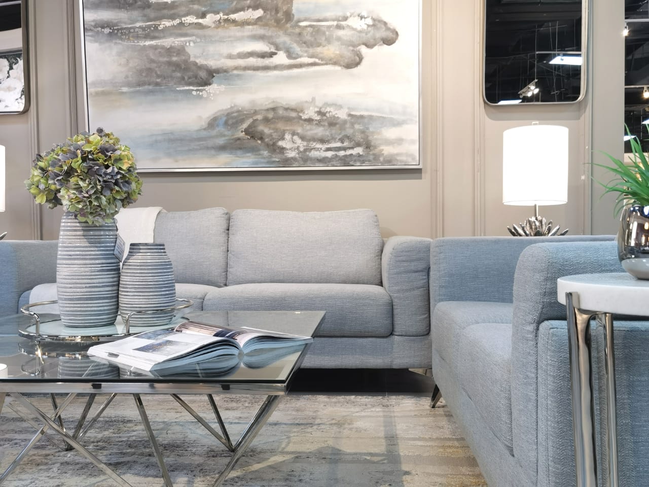 Miami Sky Blue Living Room Set