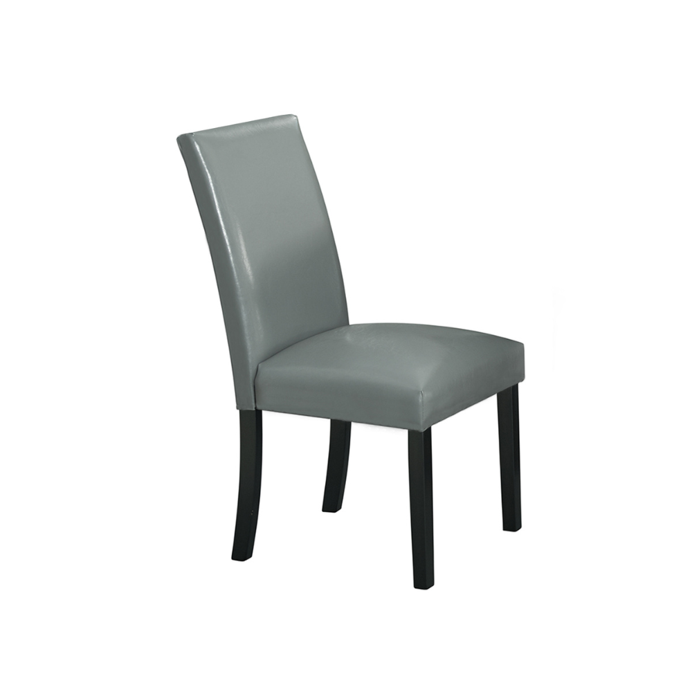 Meridian Side Chair W/Grey PU No Nailhead (2 Per Pack)