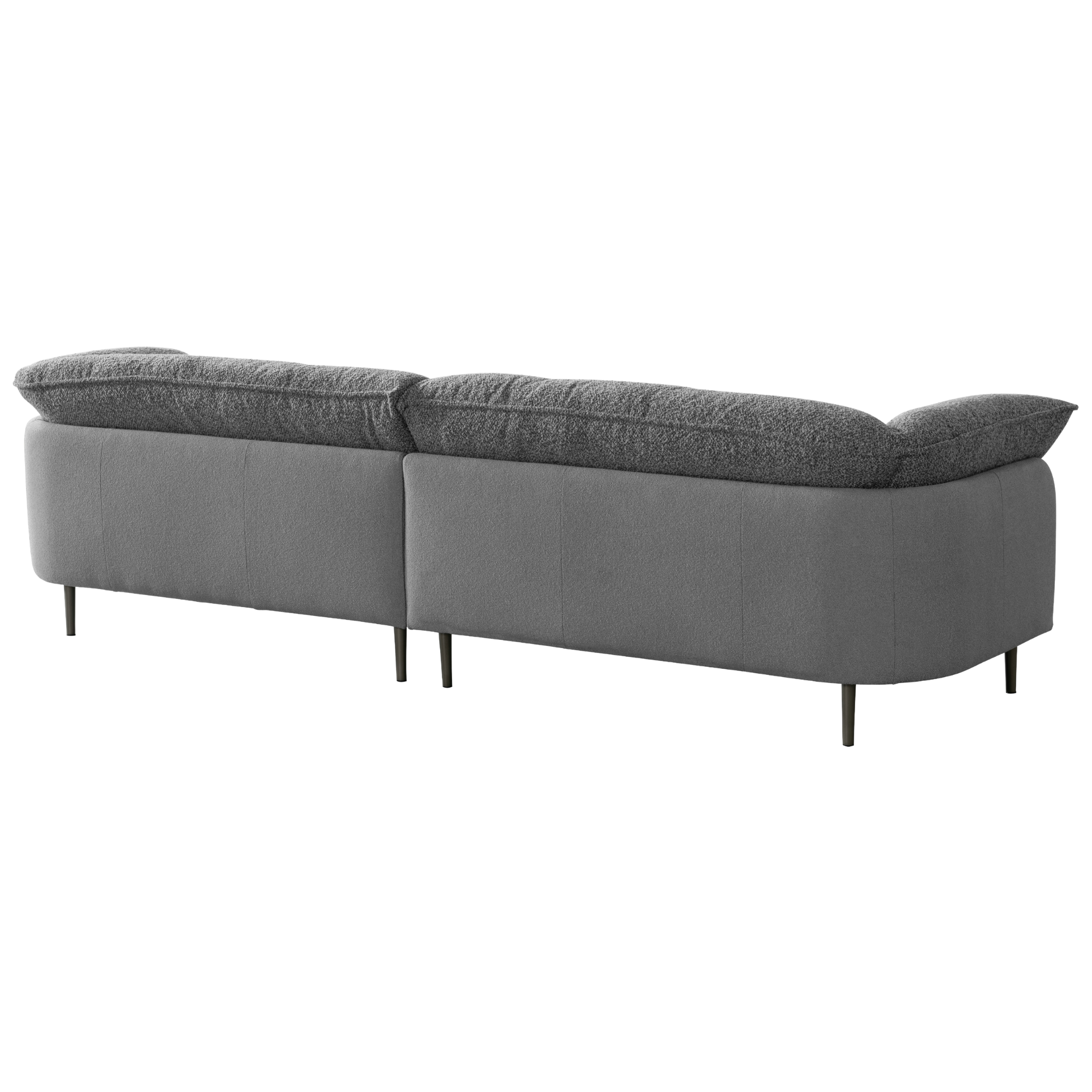 Ahad Grey Boucle 4 Seater Sofa (280cm)