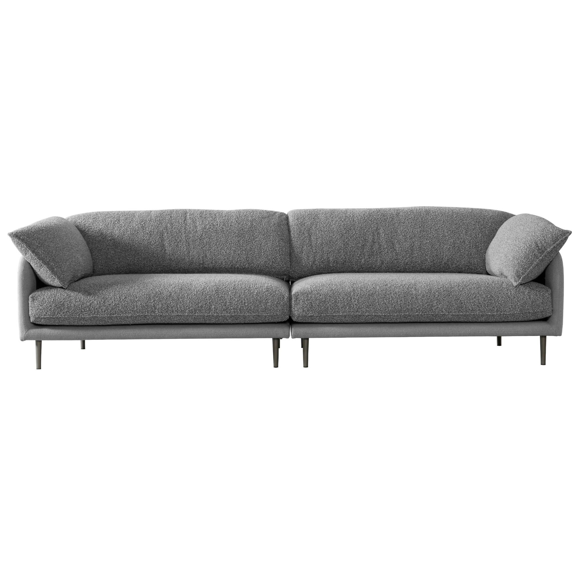 Ahad Grey Boucle 4 Seater Sofa (280cm)