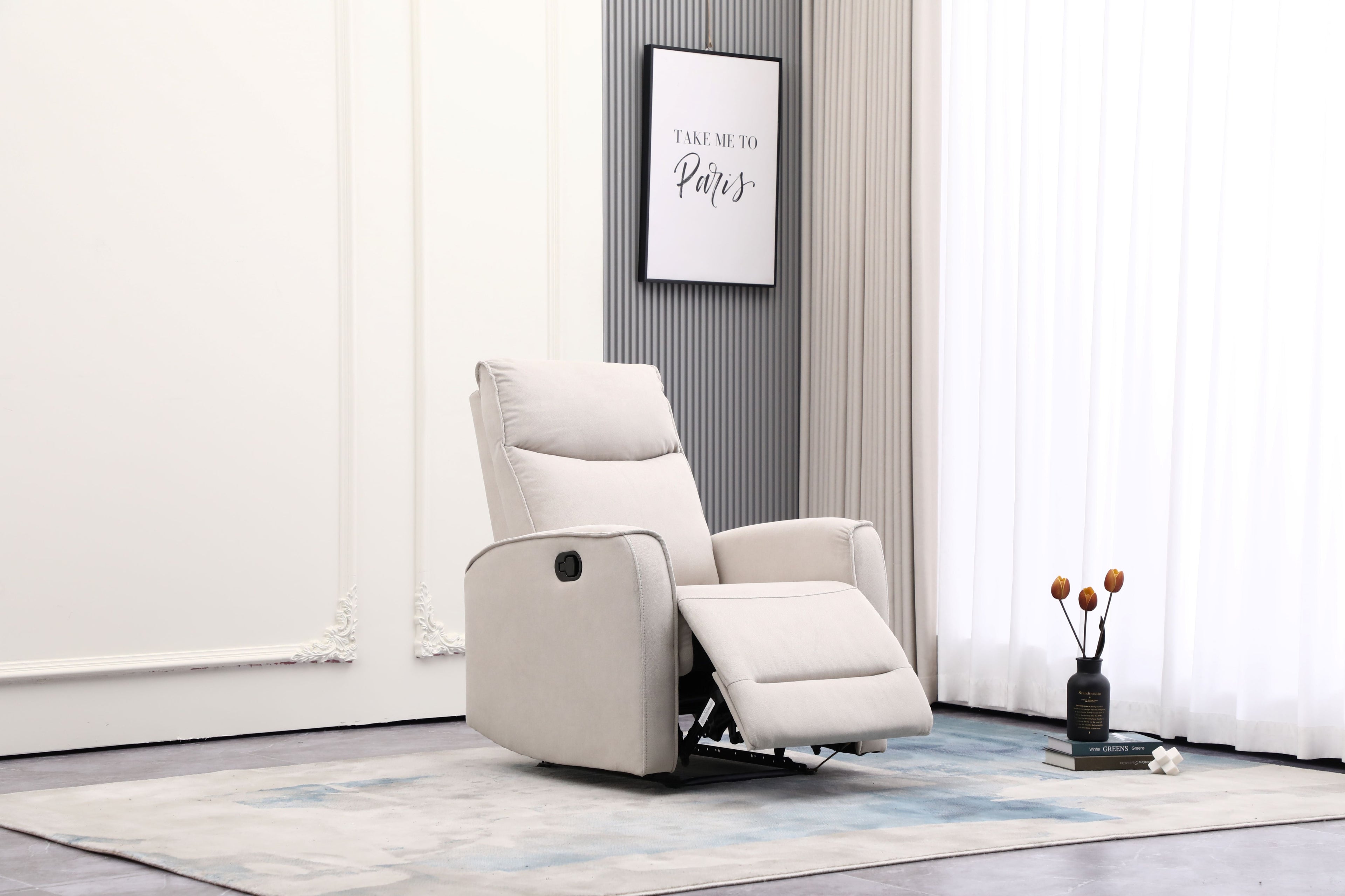 Nairobi Beige Manual Recliner
