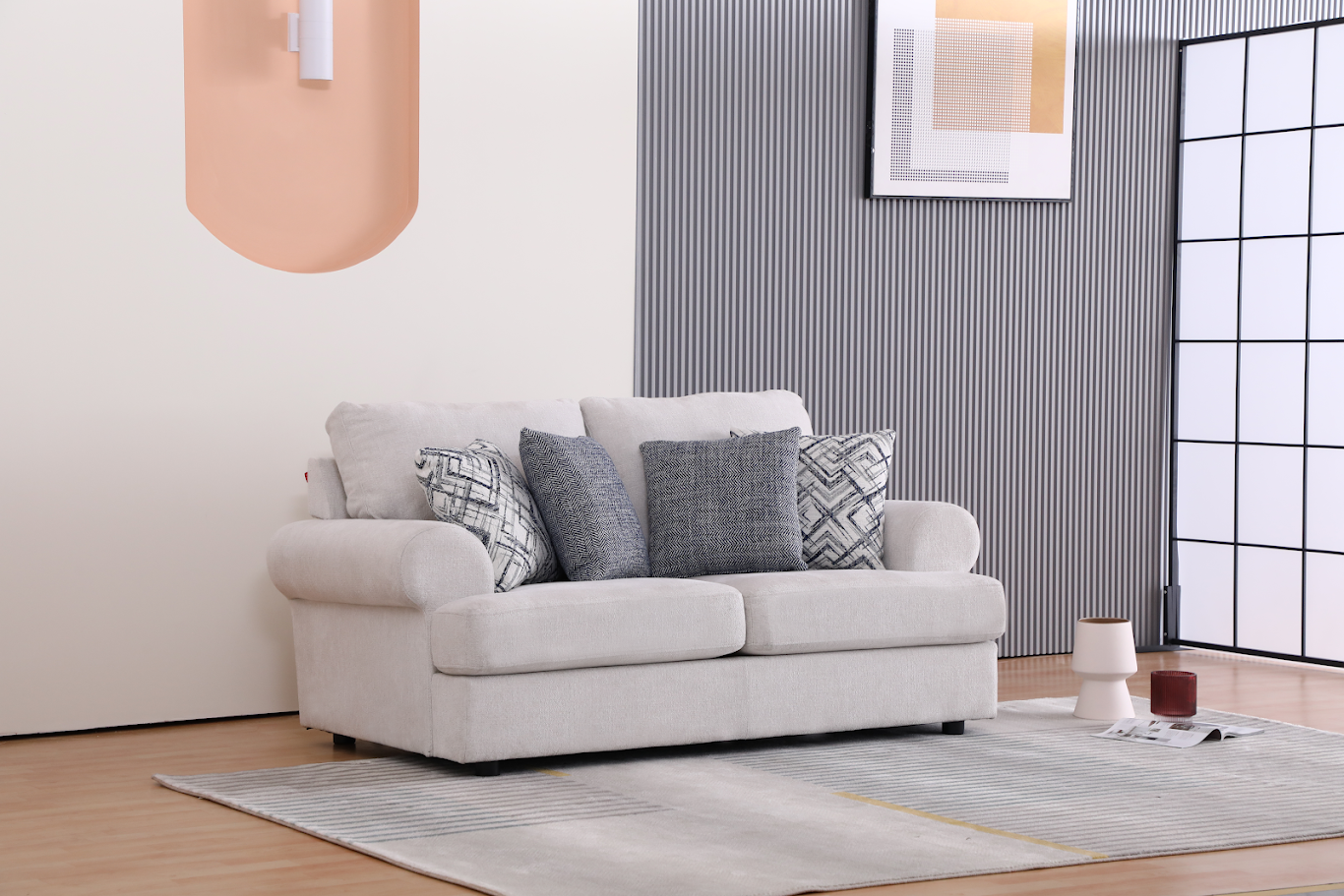 Elegant Off-White Living Room Set RF1622-001Kit-2