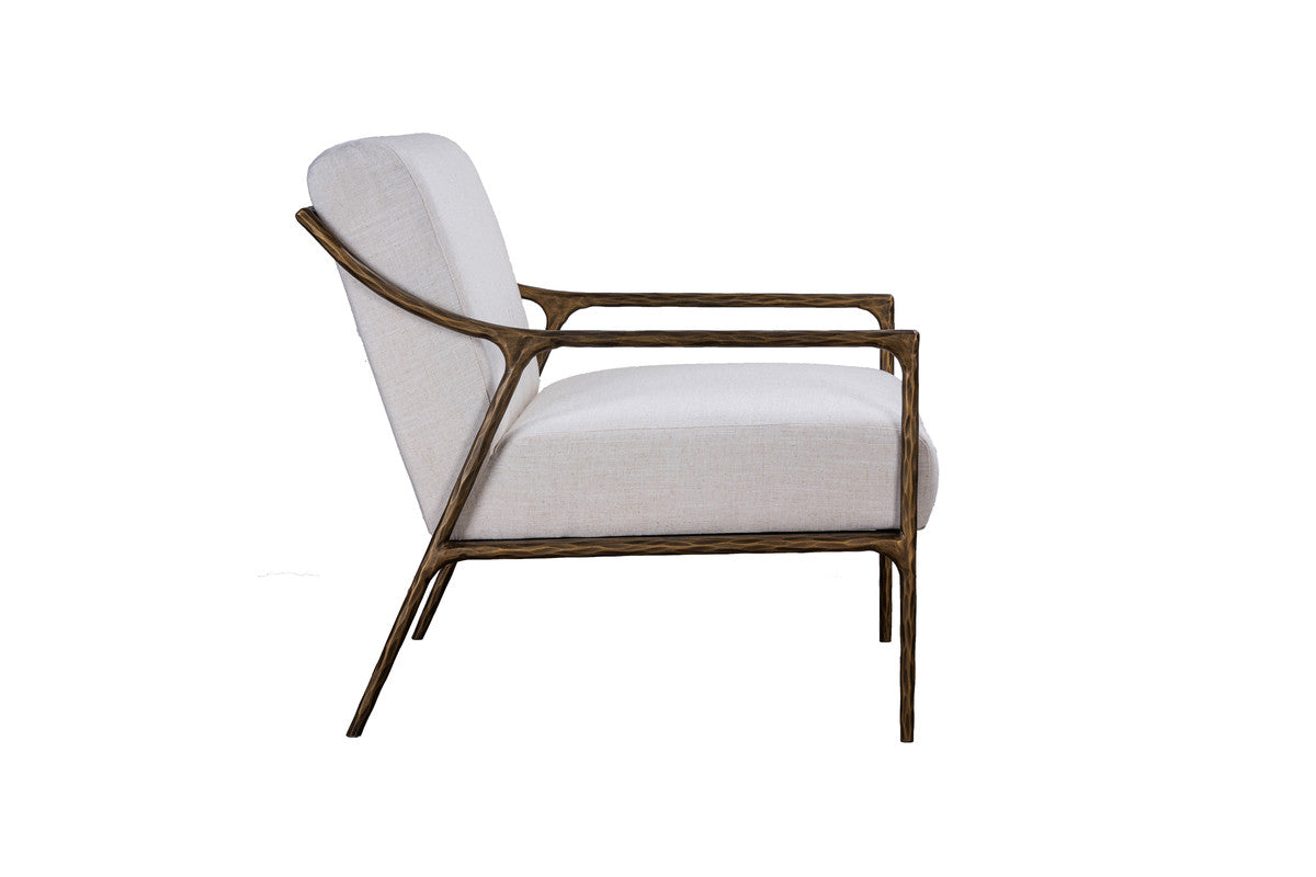 iron linen - Gold Accent chair
