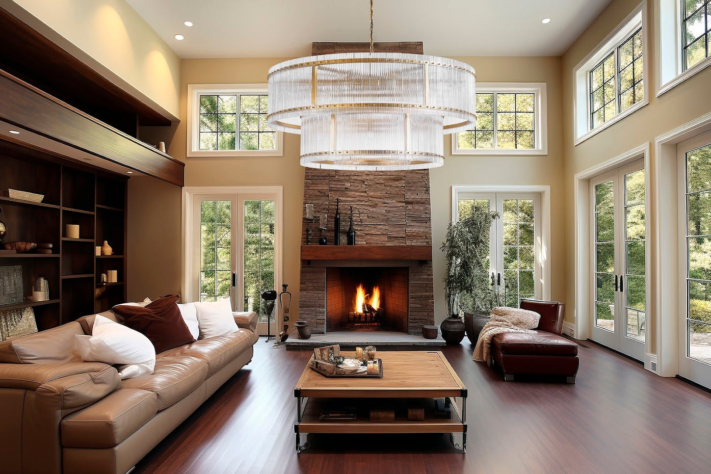 Abdul 2 Level 60" Dia Pendant Lamp