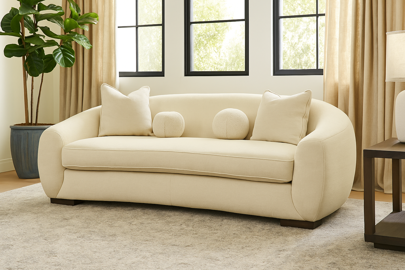 Boucle Linen Loveseat (194cm)