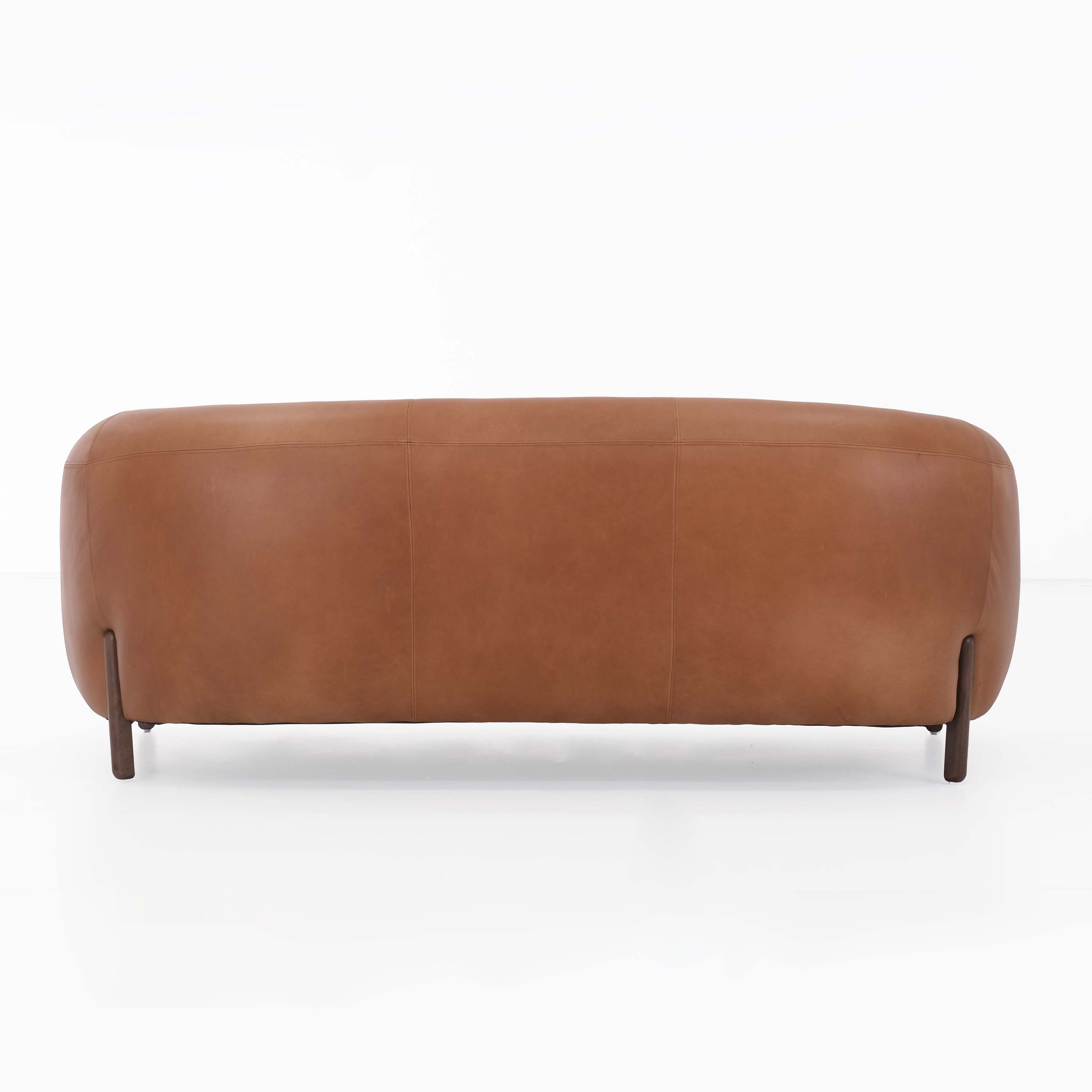 Grace Brown Leather Loveseat (188Cm)