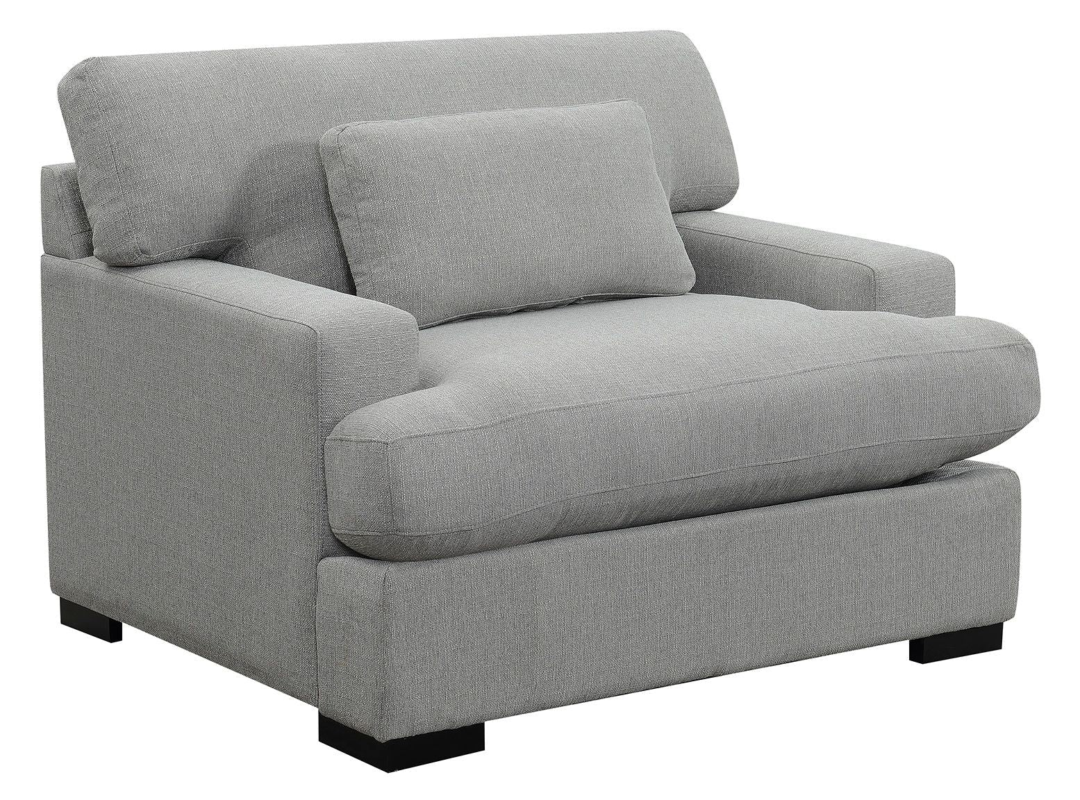Rodeo Chair With 1 Bolster Pillow In Grey (6640610115680)