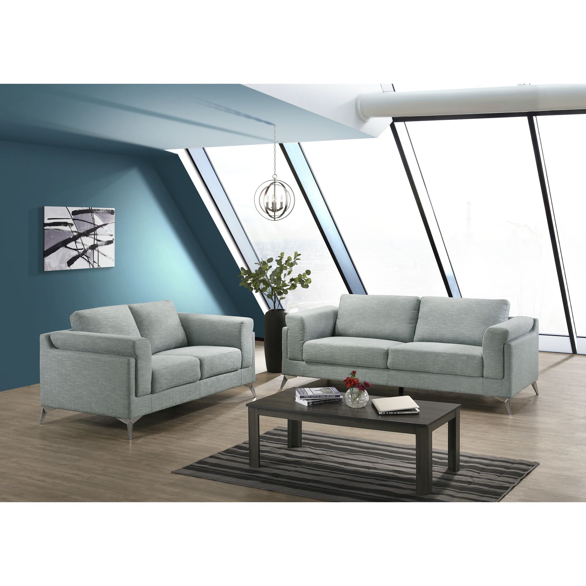 Miami Sky Blue Living Room Set
