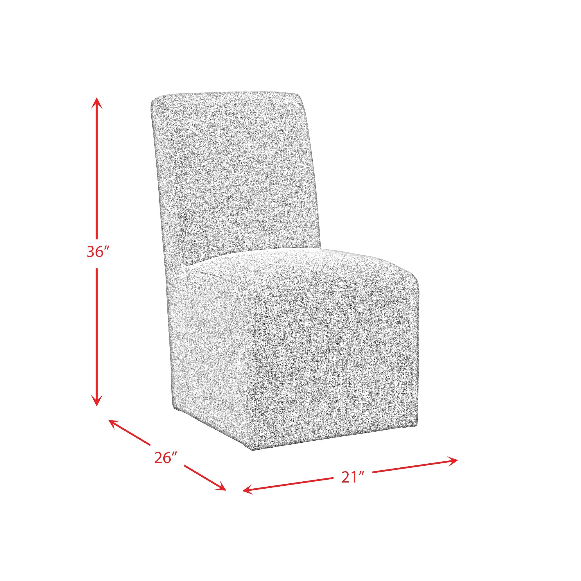 Nero Dining Side Chair (2 per carton) W/Grey Fabric