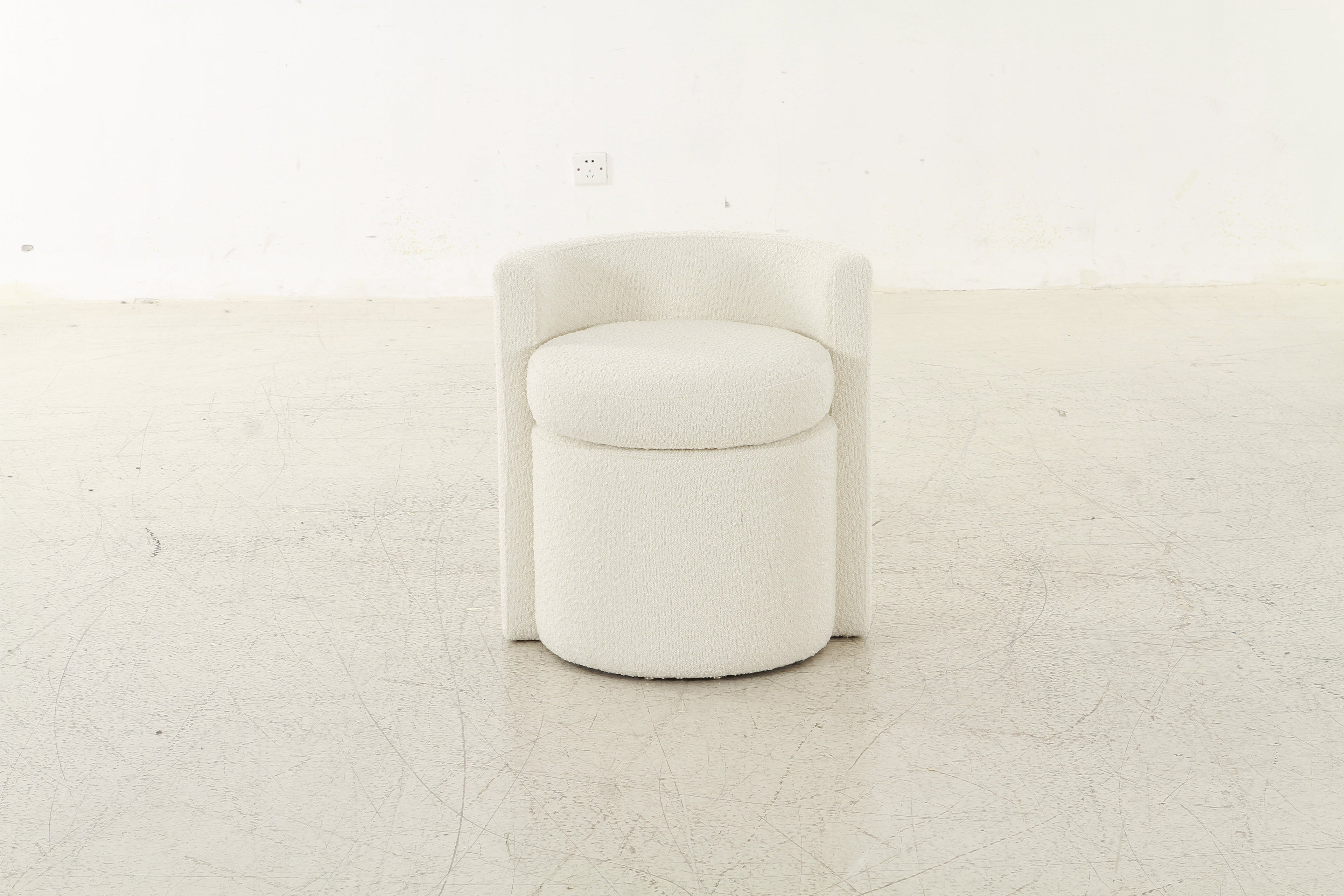 Mono off White Ottoman