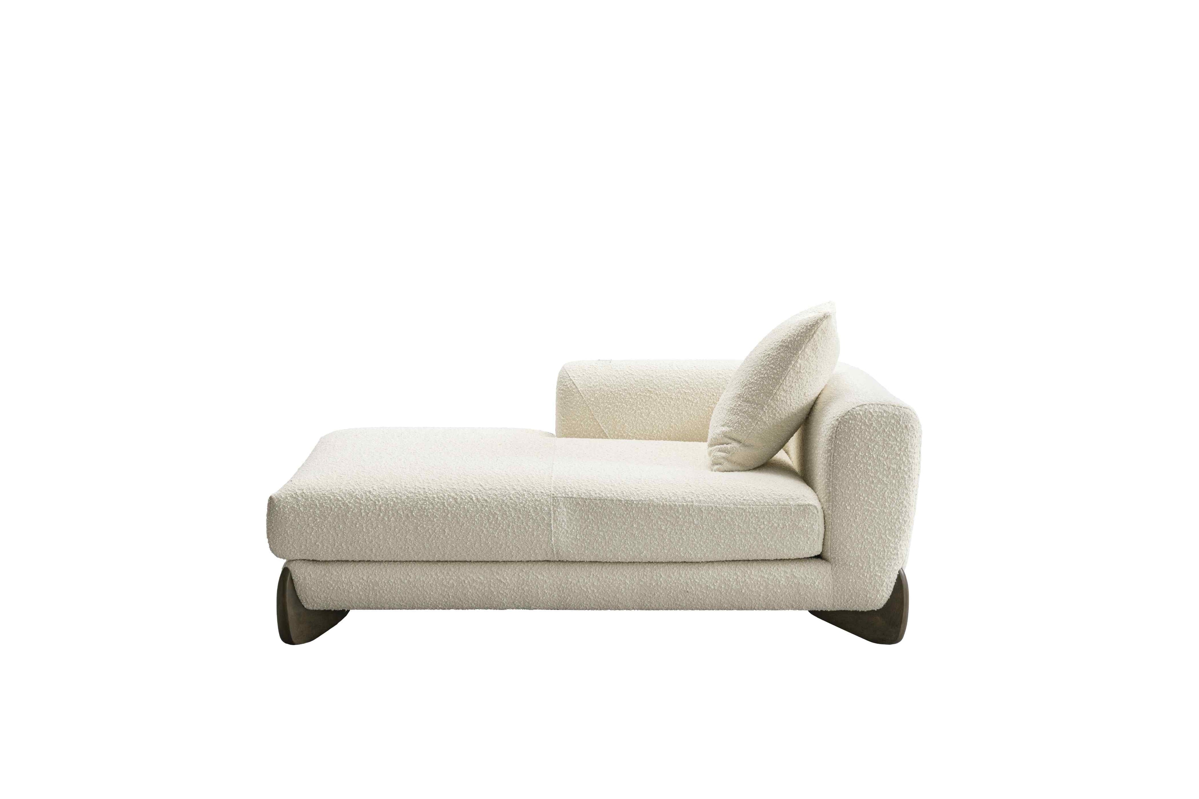 Floux White Left Chaise