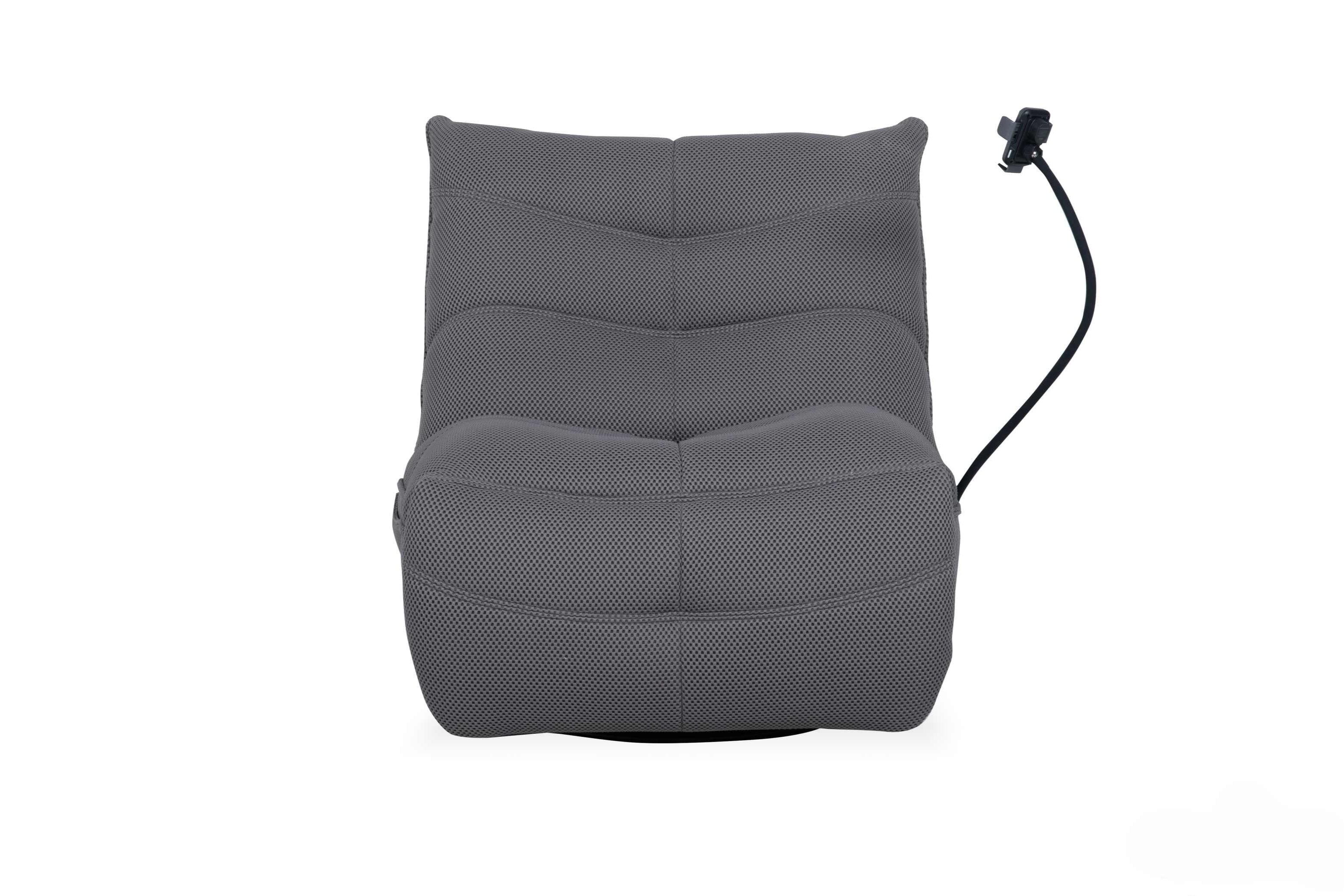 Finn Grey Swivel Power Recliner