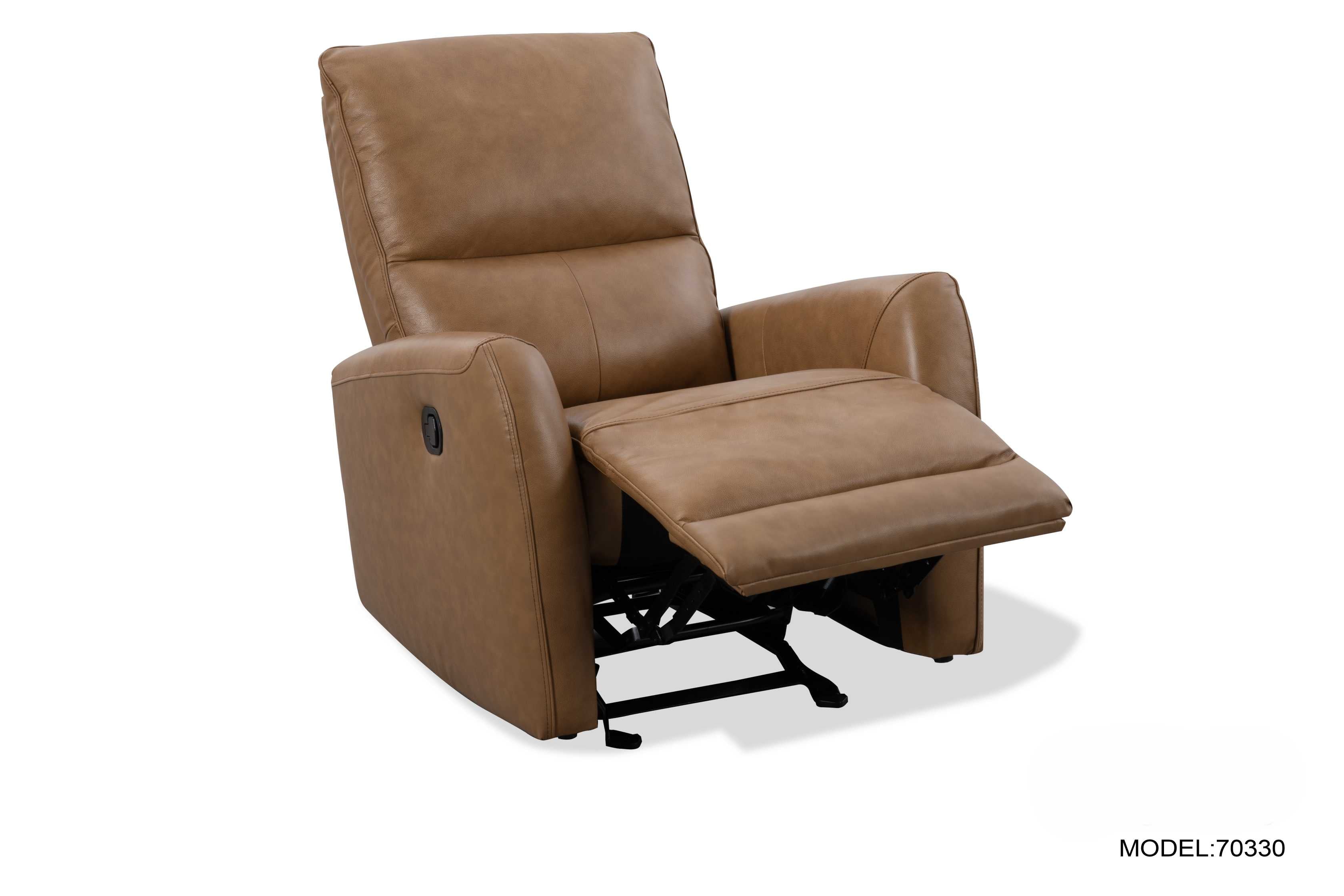 Roots Comfort Brown Leather Manual Recliner