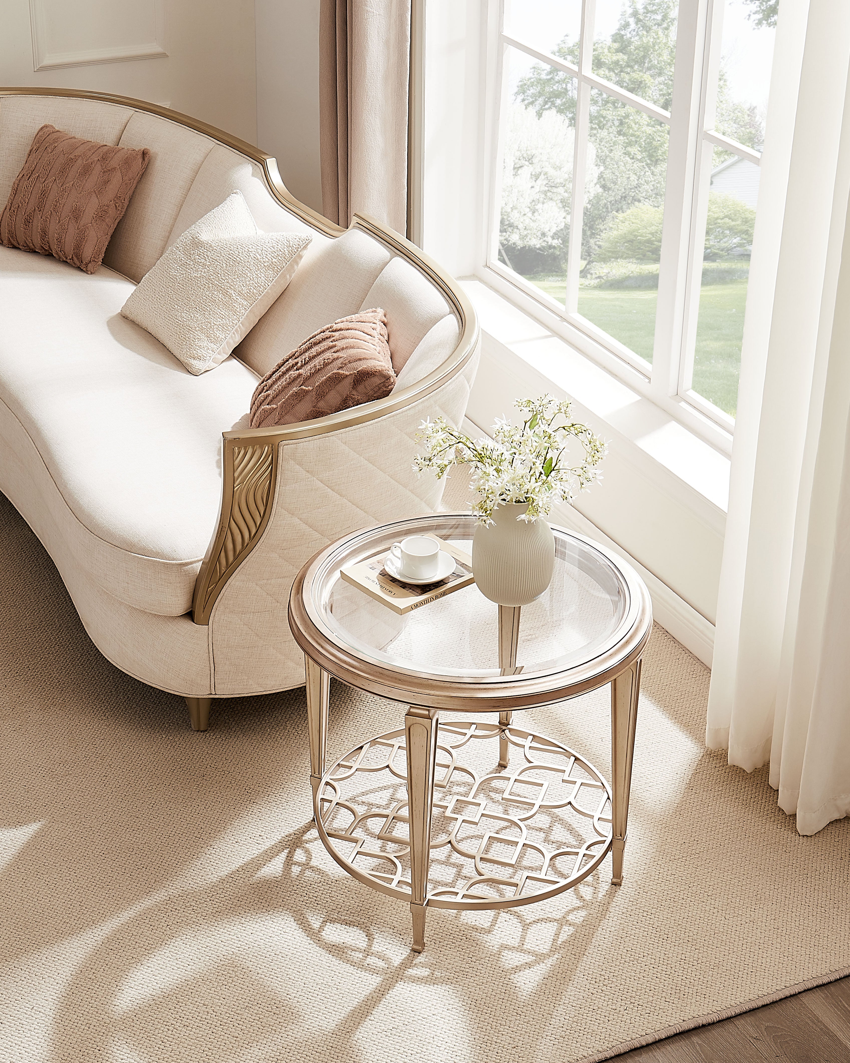 Dar Round Side Gold table