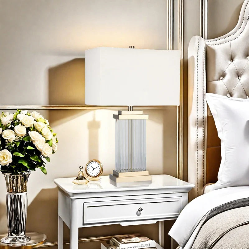 Veritas Crystal & Brass Table Lamp