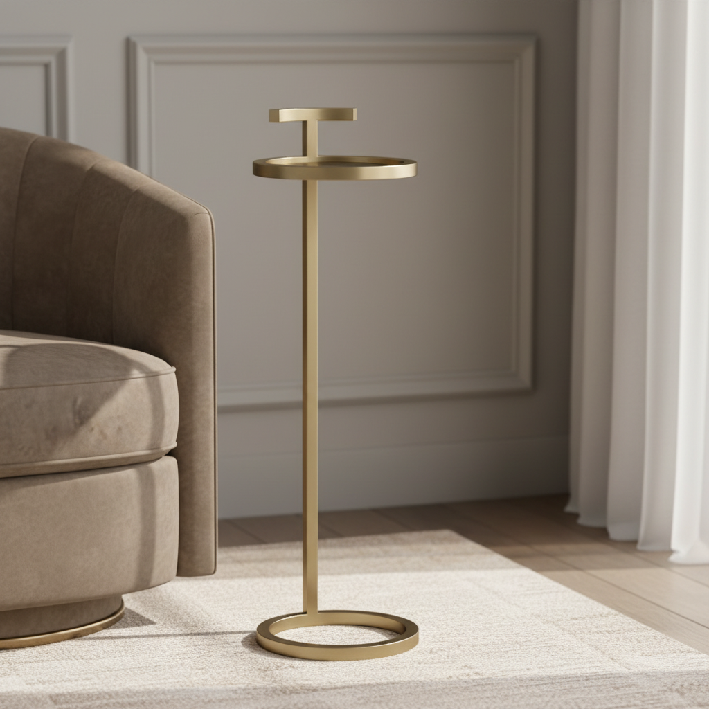 Black 14" Maisie Accent Table Round