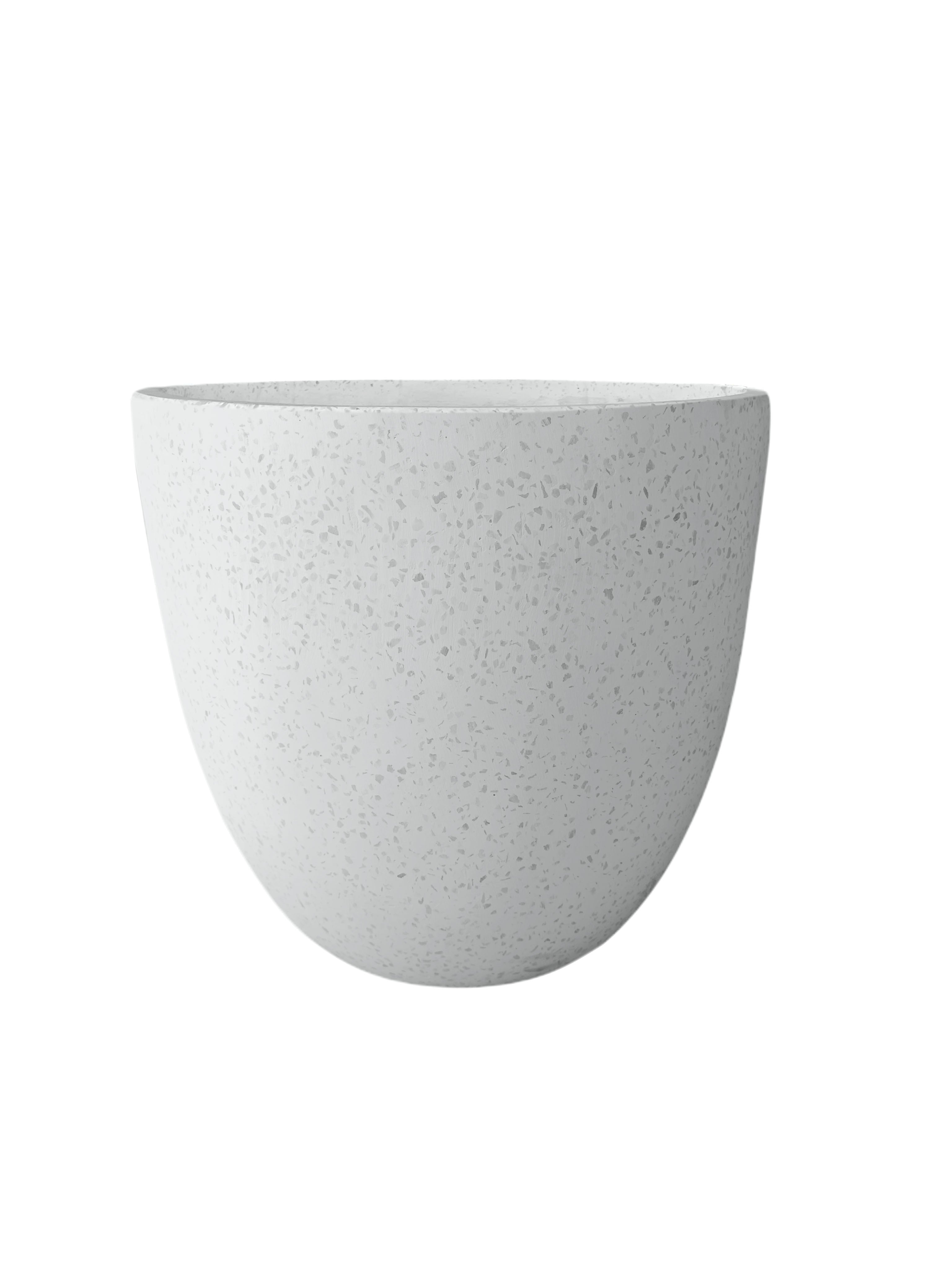 White Terrazzo Indoor/Outdoor Plant Pot By Roots36W*36D*32H.